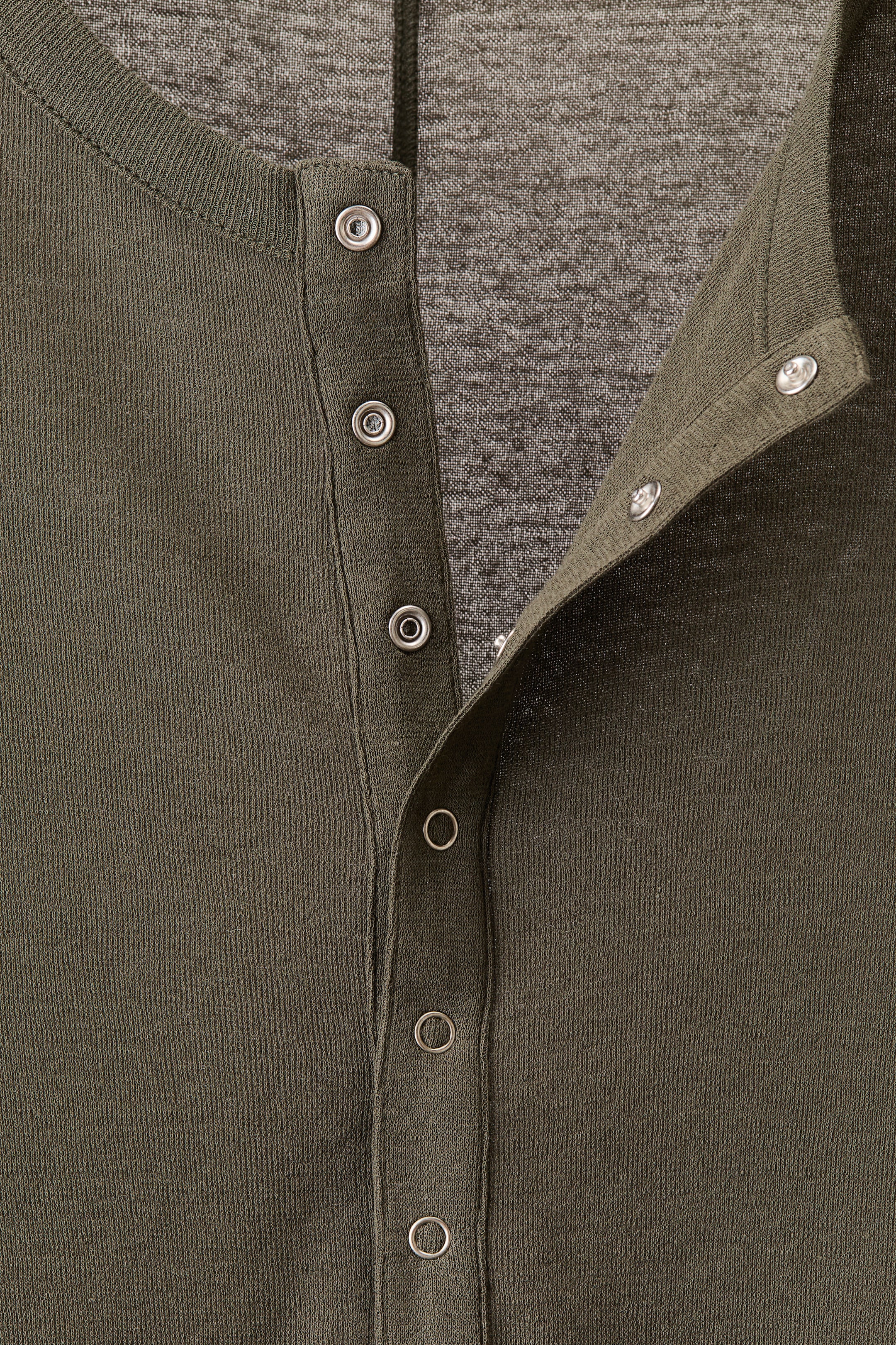 Slim-Fit Cotton Henley Shirt