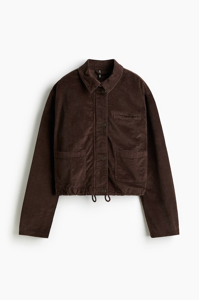 Corduroy jacket - Dark brown - 1
