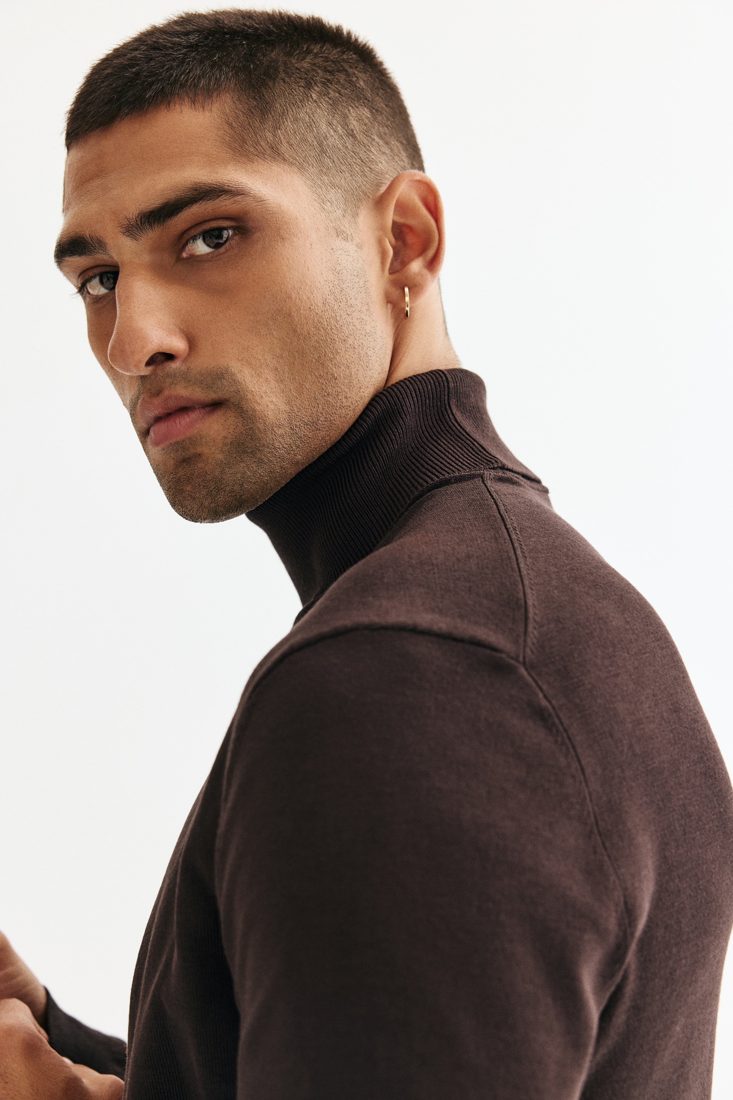 Regular Fit Polo-neck jumper
