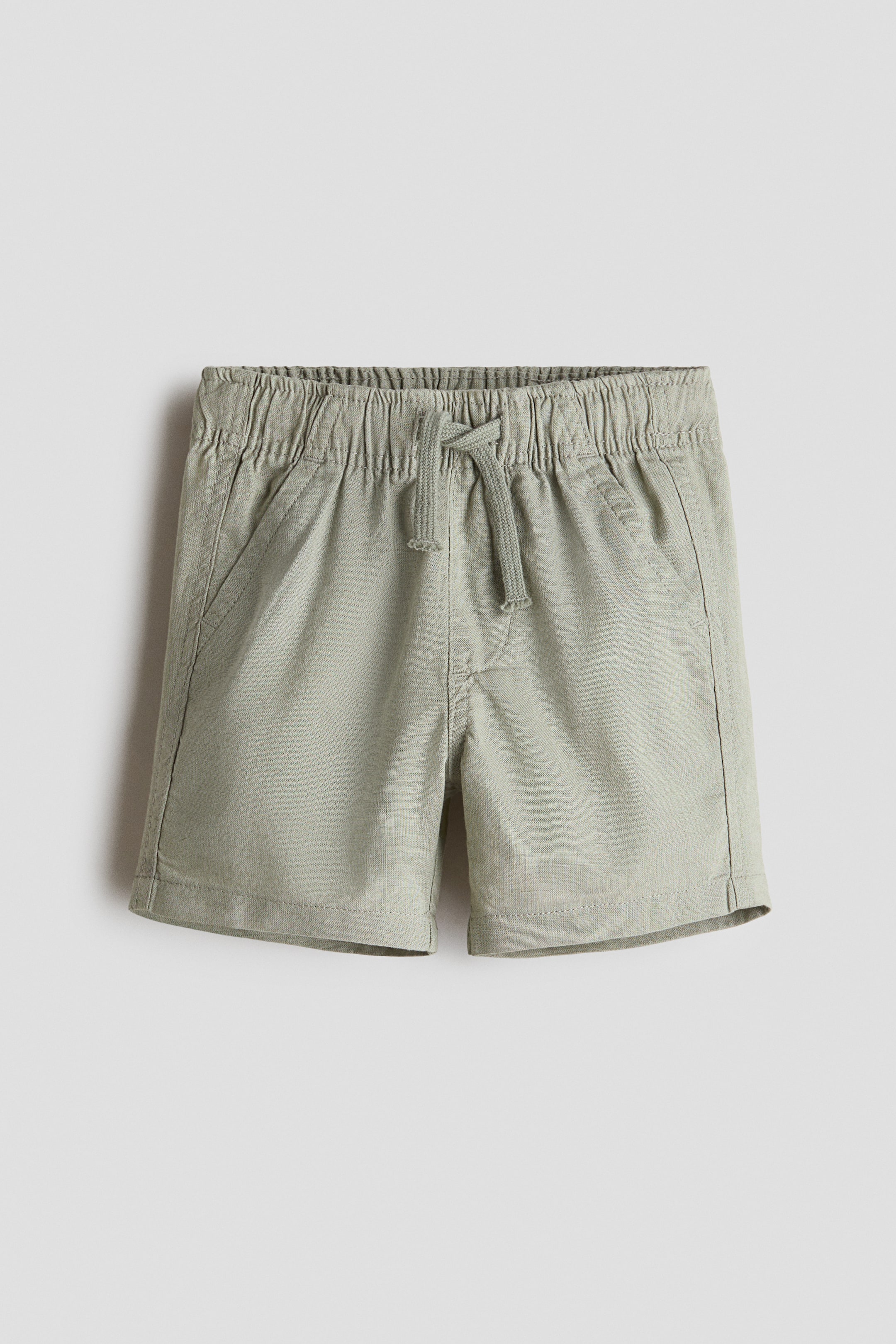 Grotere afbeelding bekijken: Short van linnenmix - Licht kakigroen - KINDEREN | H&M BE 1