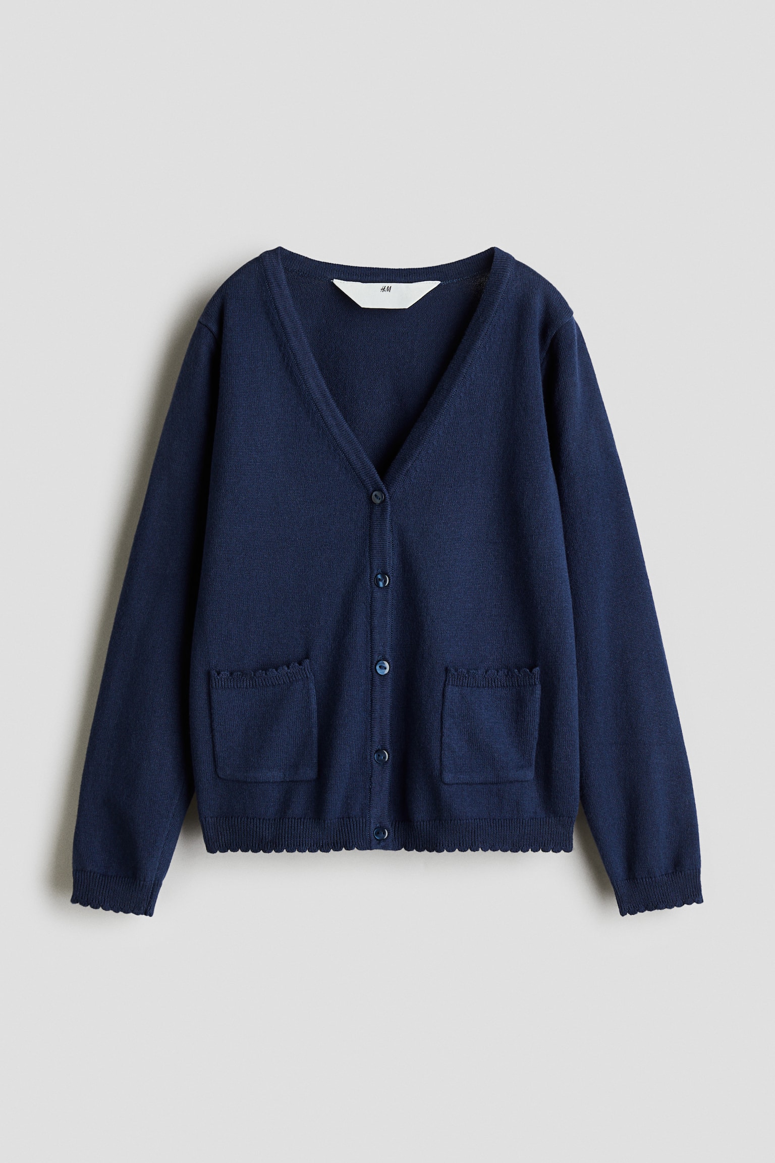 Детский кардиган H&M Cotton, цвет: Тёмный синий — фото 1