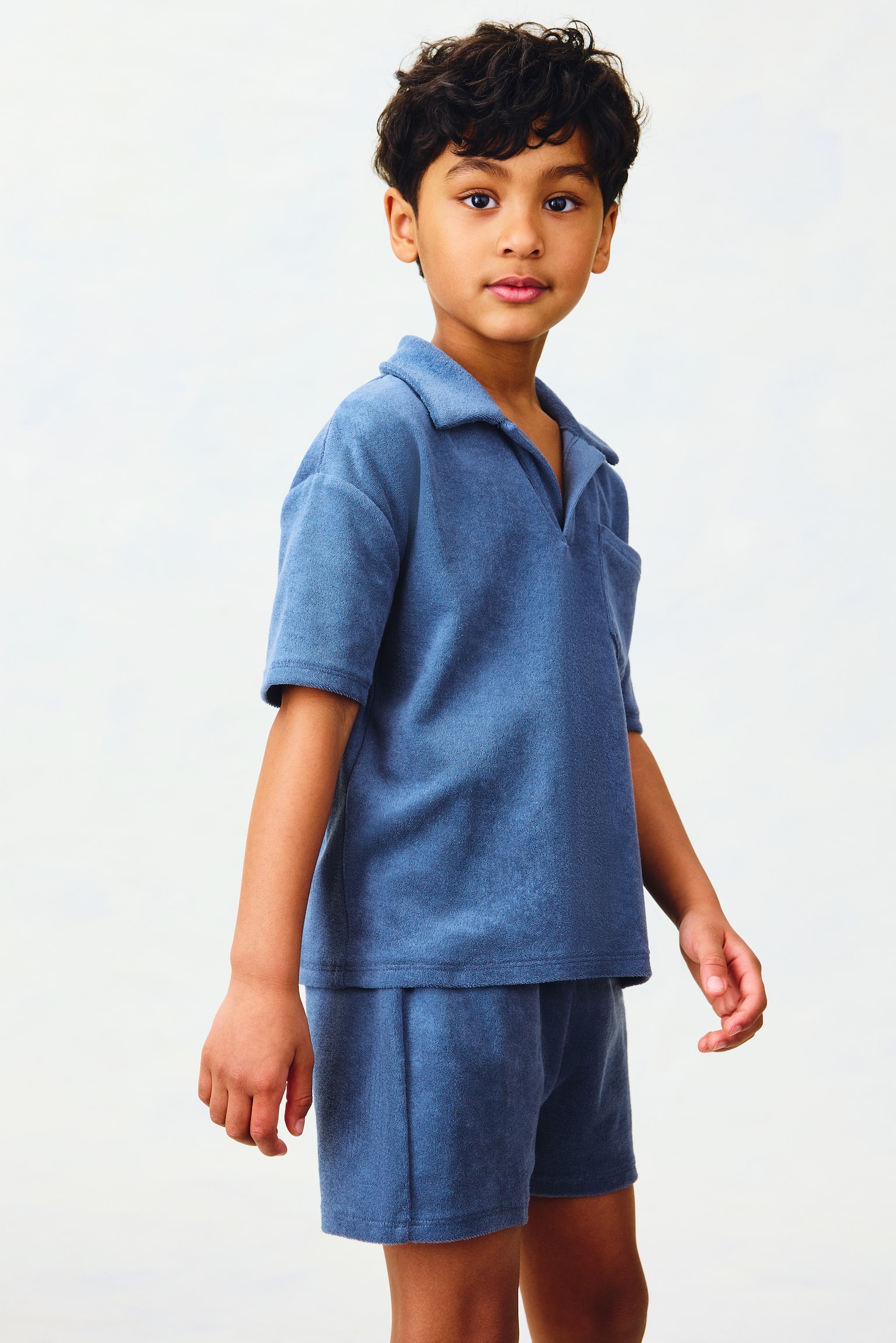 Conjunto de 2 piezas en terry de algodón - Azul marino - 4