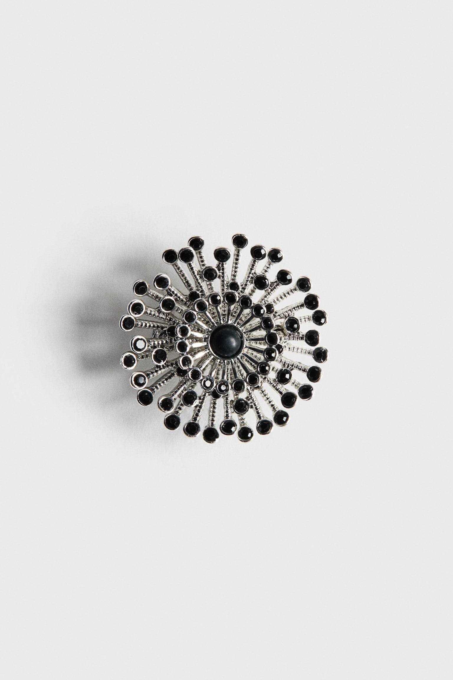 Metal brooch - Black/Silver-coloured - 2