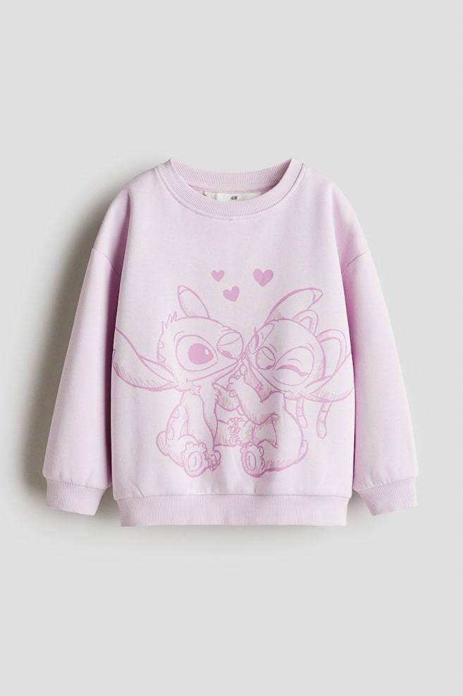 Printed sweatshirt - Light purple/Pink/Light grey marl/Lilo & Stitch/Light blue/Cinnamoroll/Purple/Lilo & Stitch/Pink/Lilo & Stitch/White/Hello Kitty/Light blue/Lilo & Stitch/Light beige/Lilo & Stitch/Pink/Peppa Pig/Pink/Hello Kitty/Turquoise/Gabby's Dollhouse/Light beige/Bambi - 1