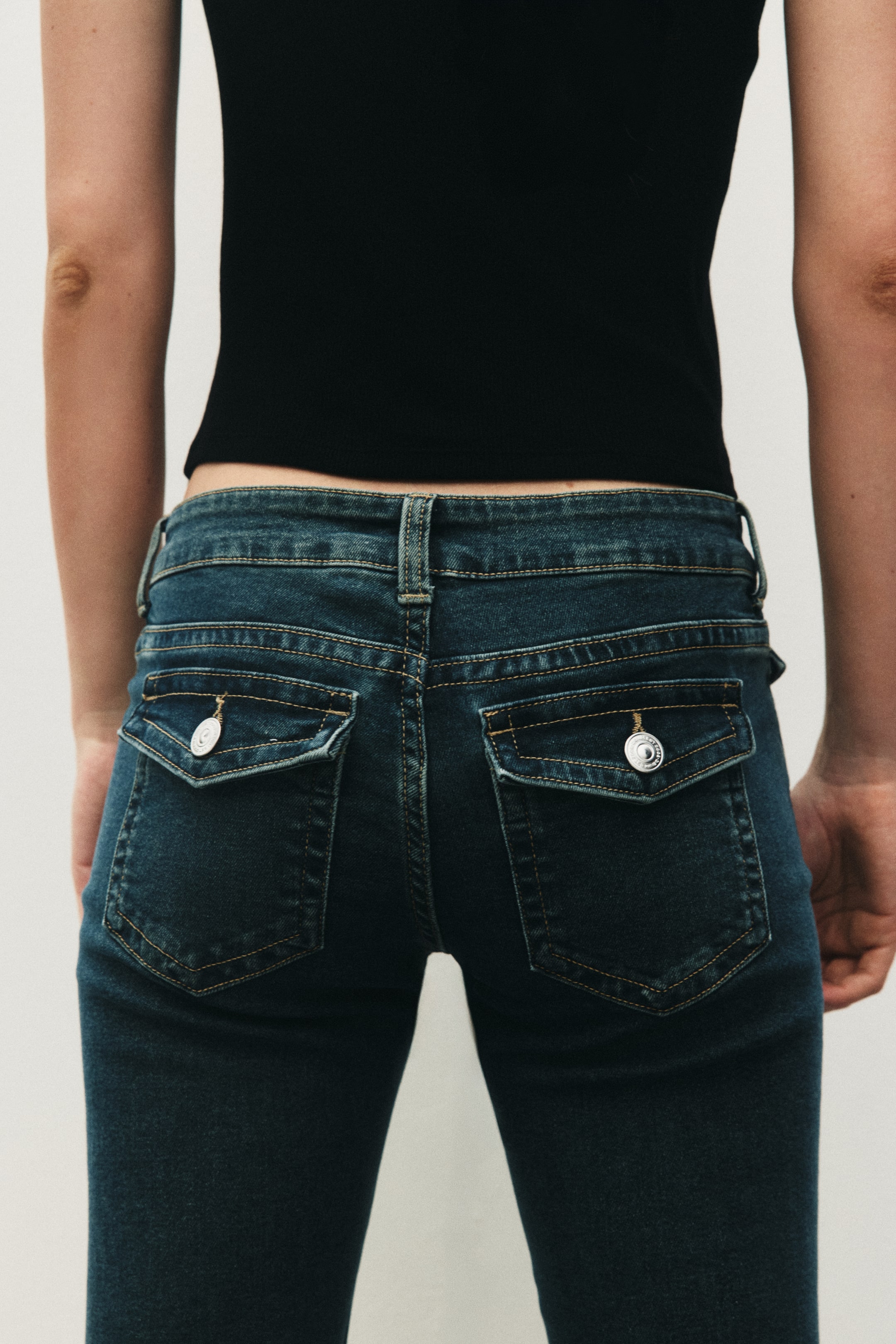 Jean évasé taille basse
