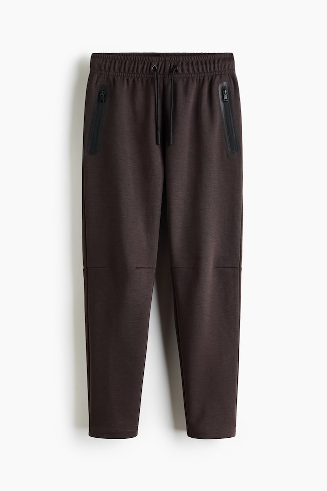 Sport-Joggpants mit DryMove™ in Slim Fit - Dunkelbraun/Gletschergrün/Schwarz - 1