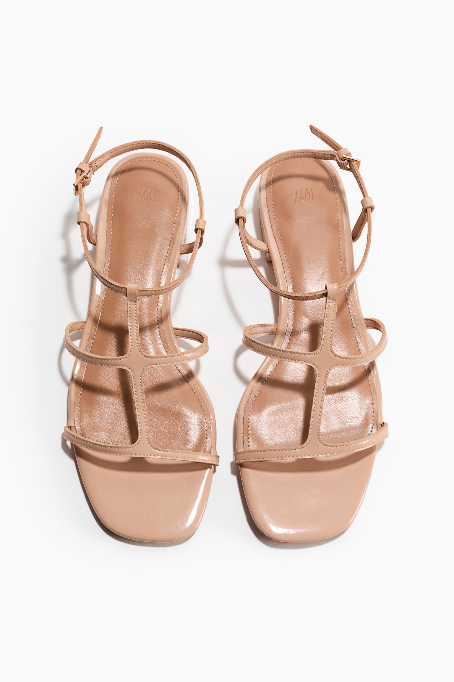 Strappy sandals-Beige - 3