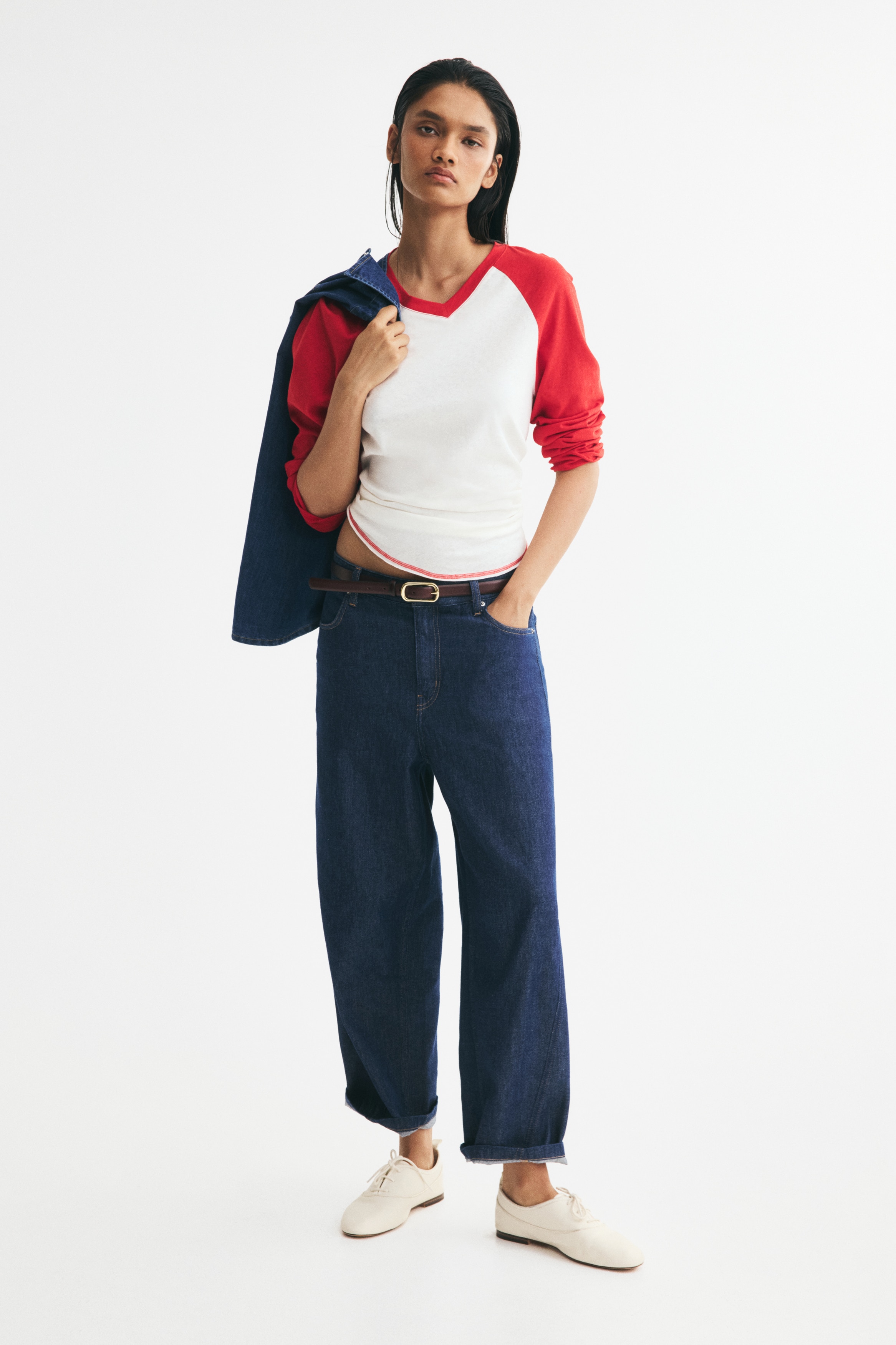 Barrel Regular Waist Jeans - Dark denim blue/Denim blue