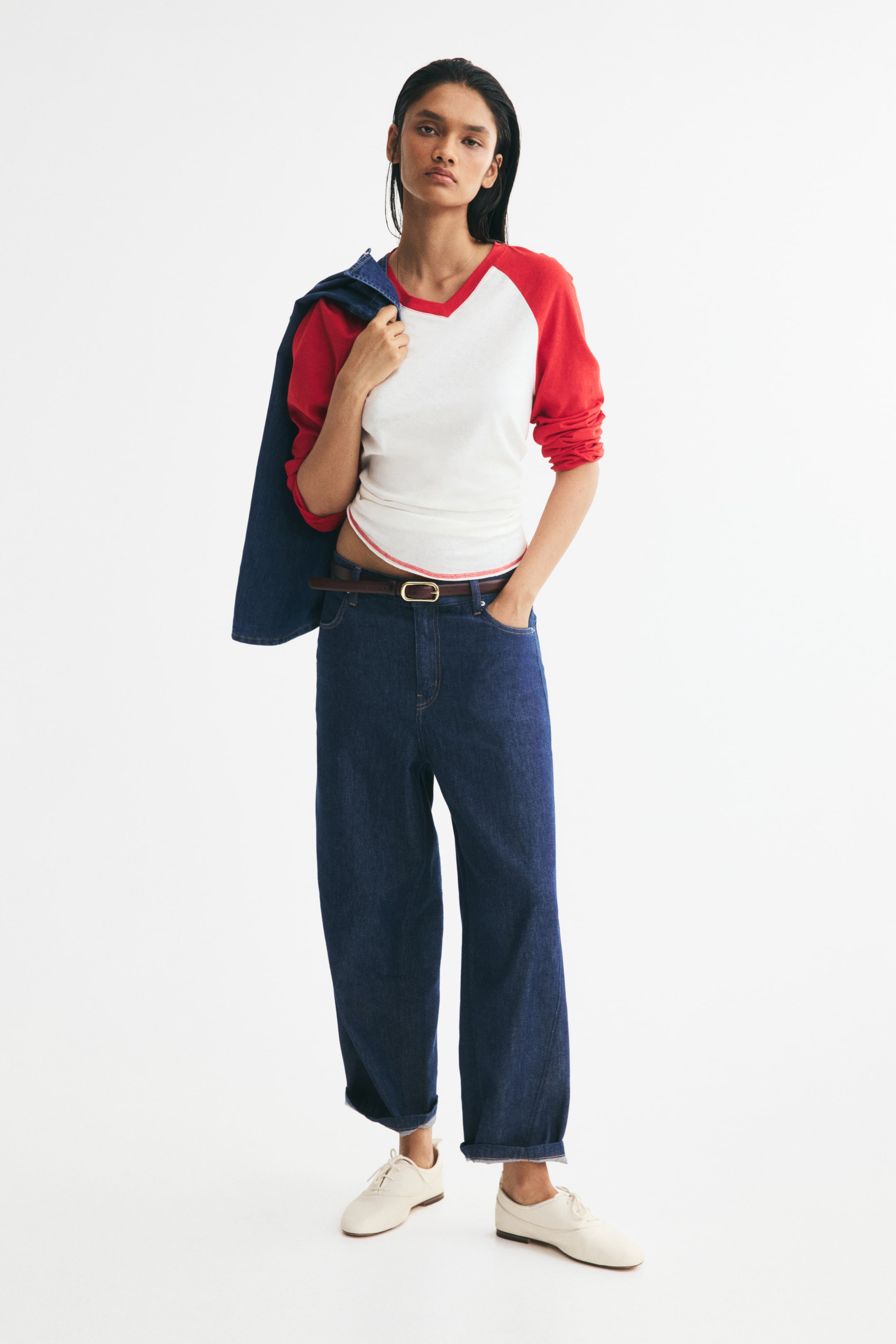 View larger image: Barrel Regular Waist Jeans - Dark denim blue - Ladies | H&M IN 1