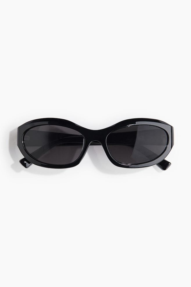 Ovale Sonnenbrille - Schwarz - 1