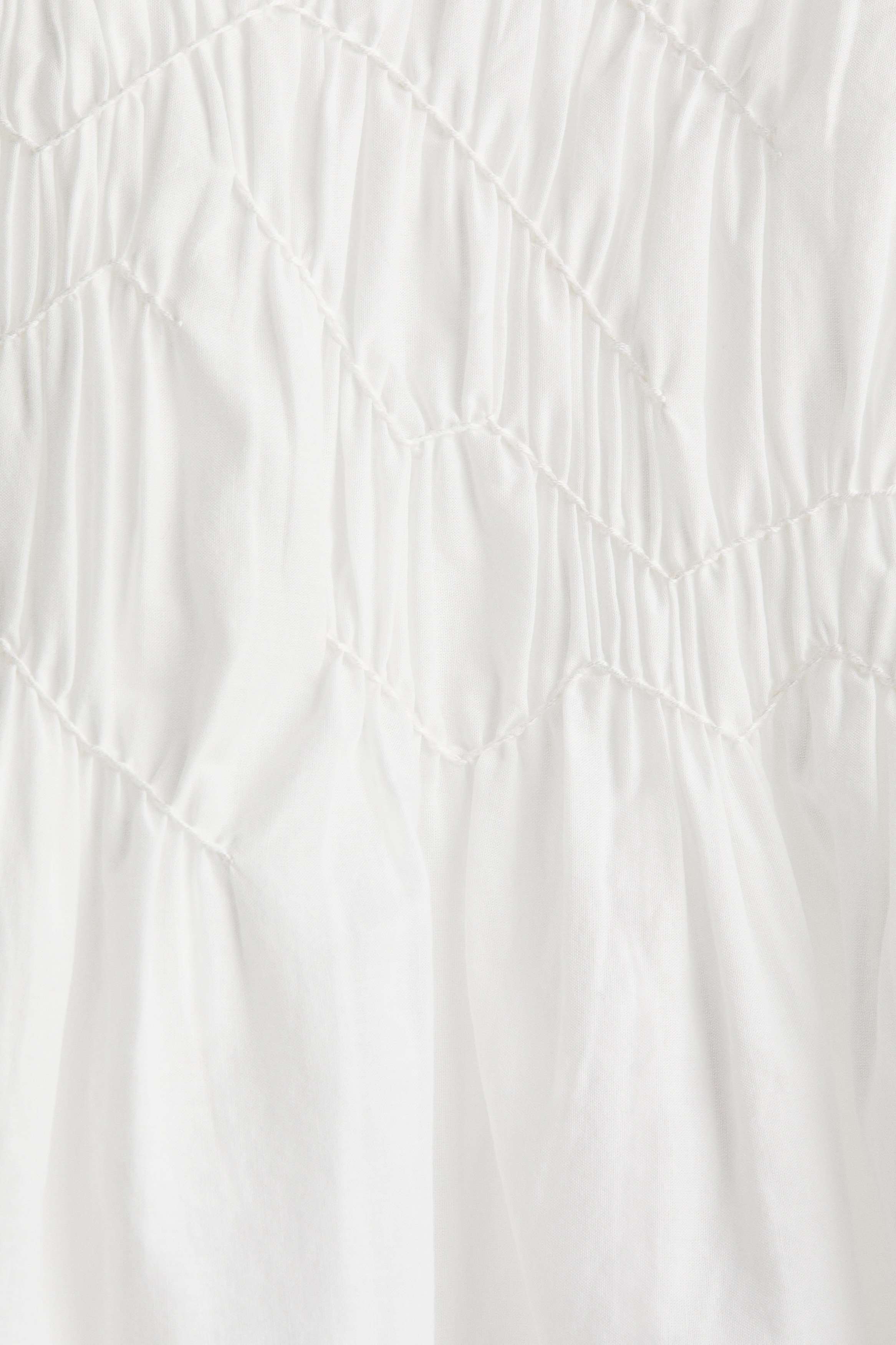 h&m ruched cotton dress Ladies - Light Beige Linen-Blend Dress with a Flared Skirt - Size: M