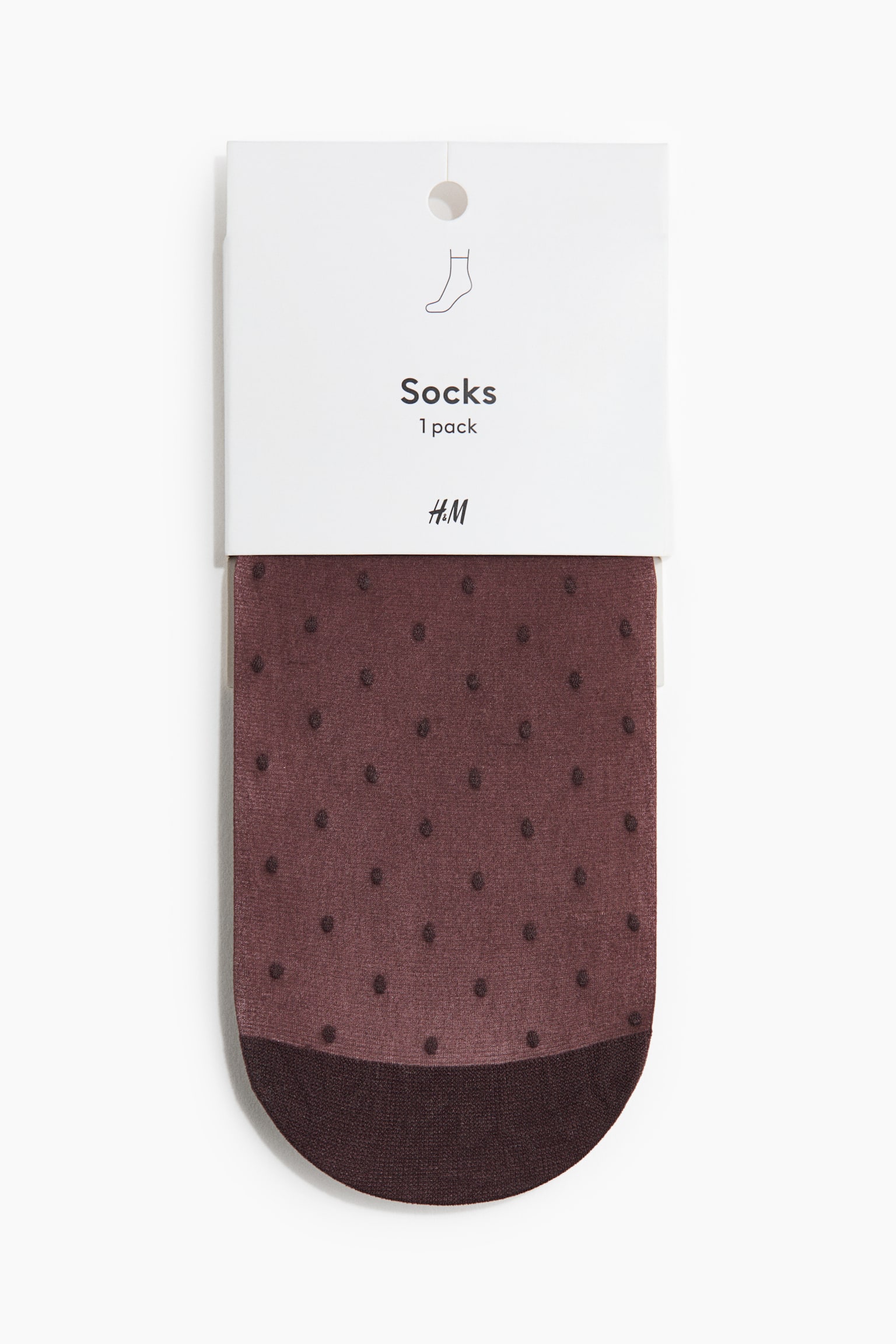 Spotted socks - Dark brown/Spotted - 1