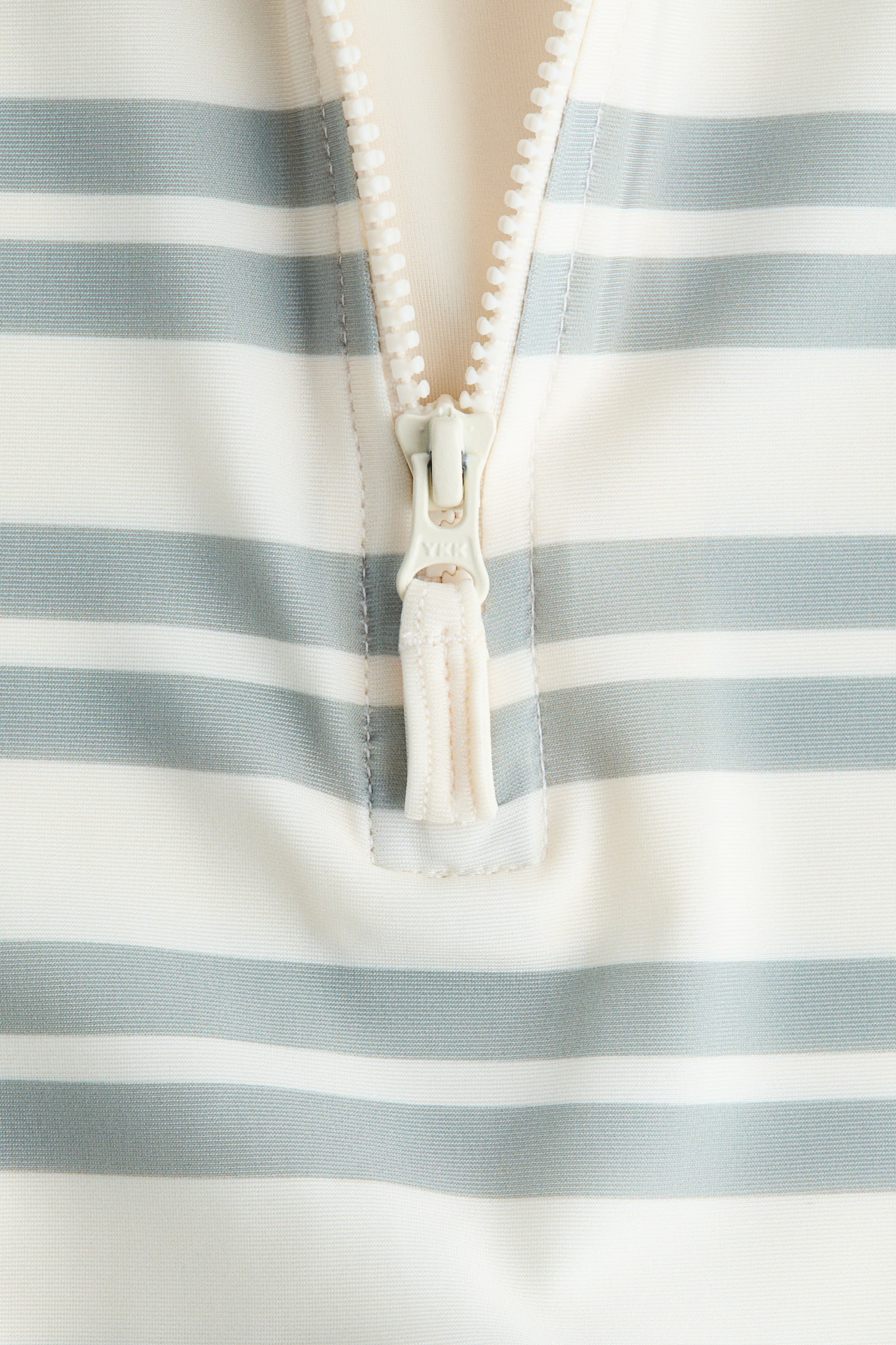 Купальник із захистом UPF 50 - Кремовий/зелена смужка - 2