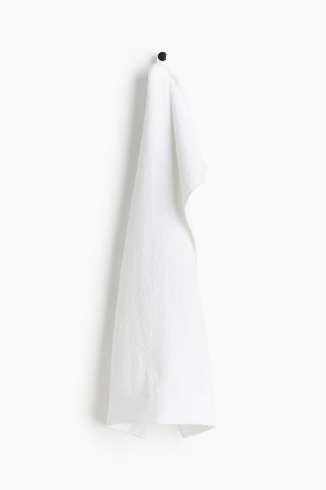 Cotton terry hand towel - White/Dark green/Light beige/Dark green/Black/Sage green/Black/Light dusty blue/White/Dark brown/Dusty blue/Dark brown/Mole/Orange/Light beige - 1