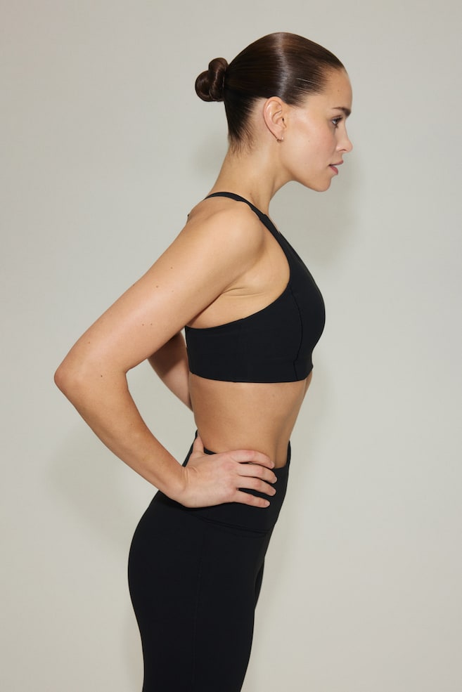 High Support Sports bra with ShapeMove™ - Black/White/Powder pink - 6