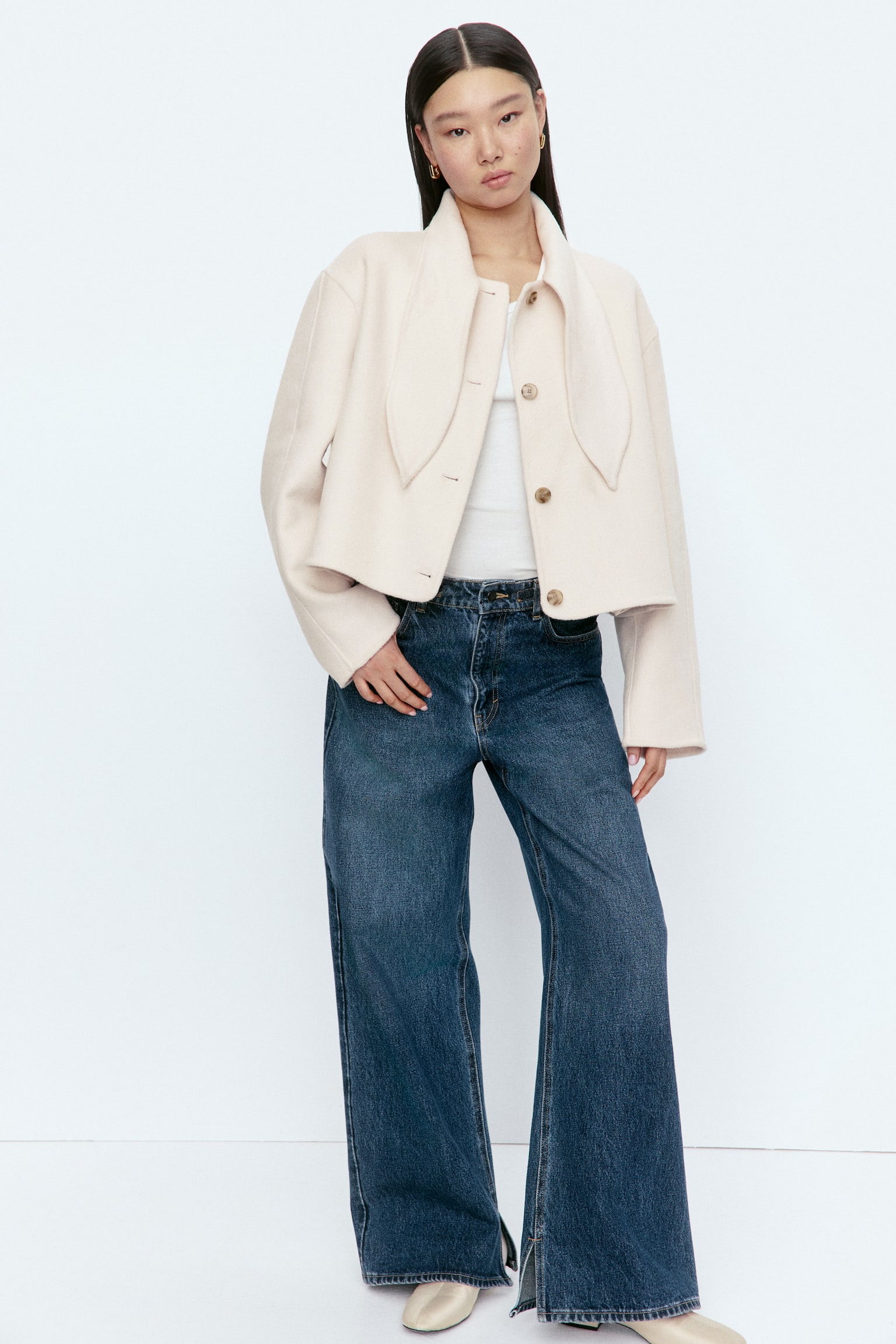 Handmade wool-blend jacket - Cream - 5