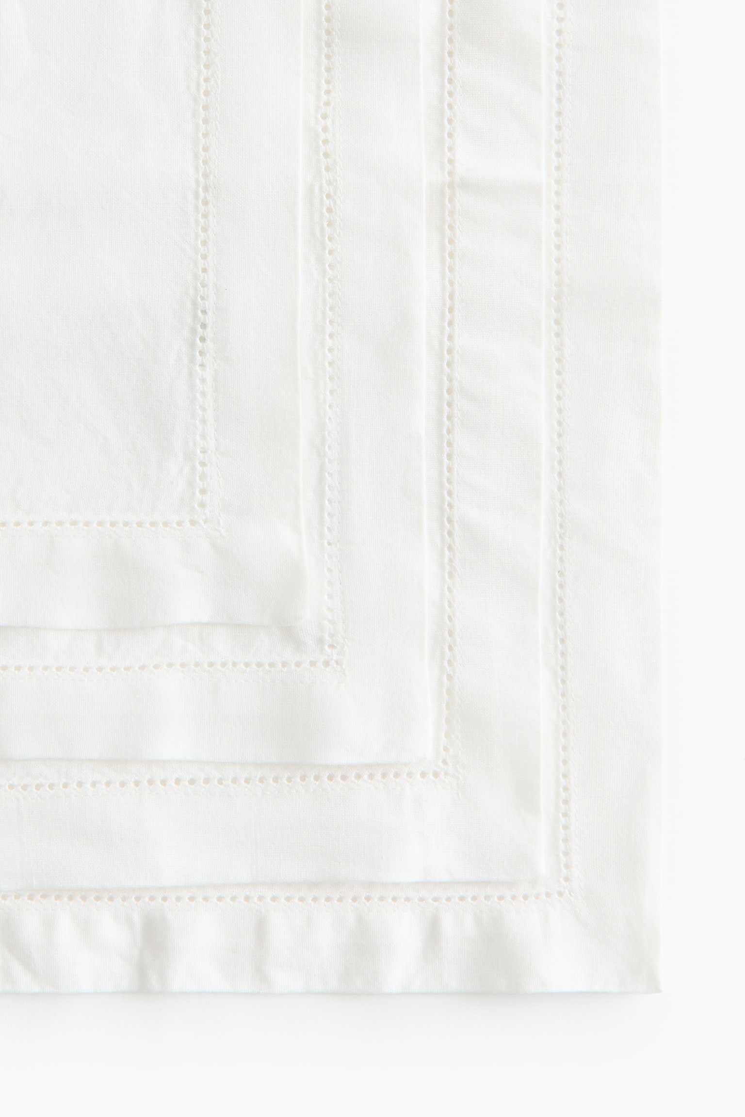 מארז 4 מפיות כותנה - לבן - 3