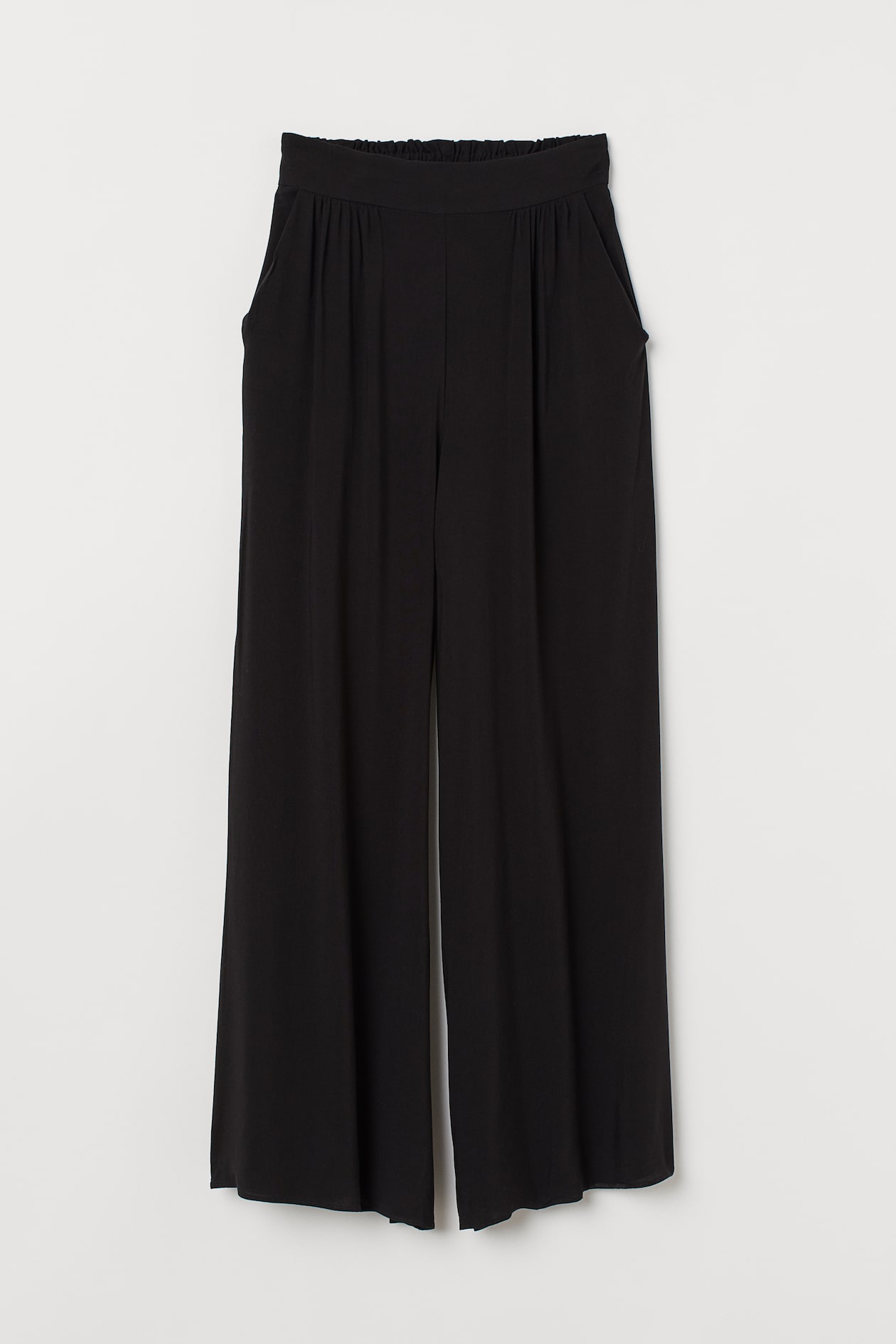 Palazzo Pants - High waist - Long - Black - Ladies | H&M US