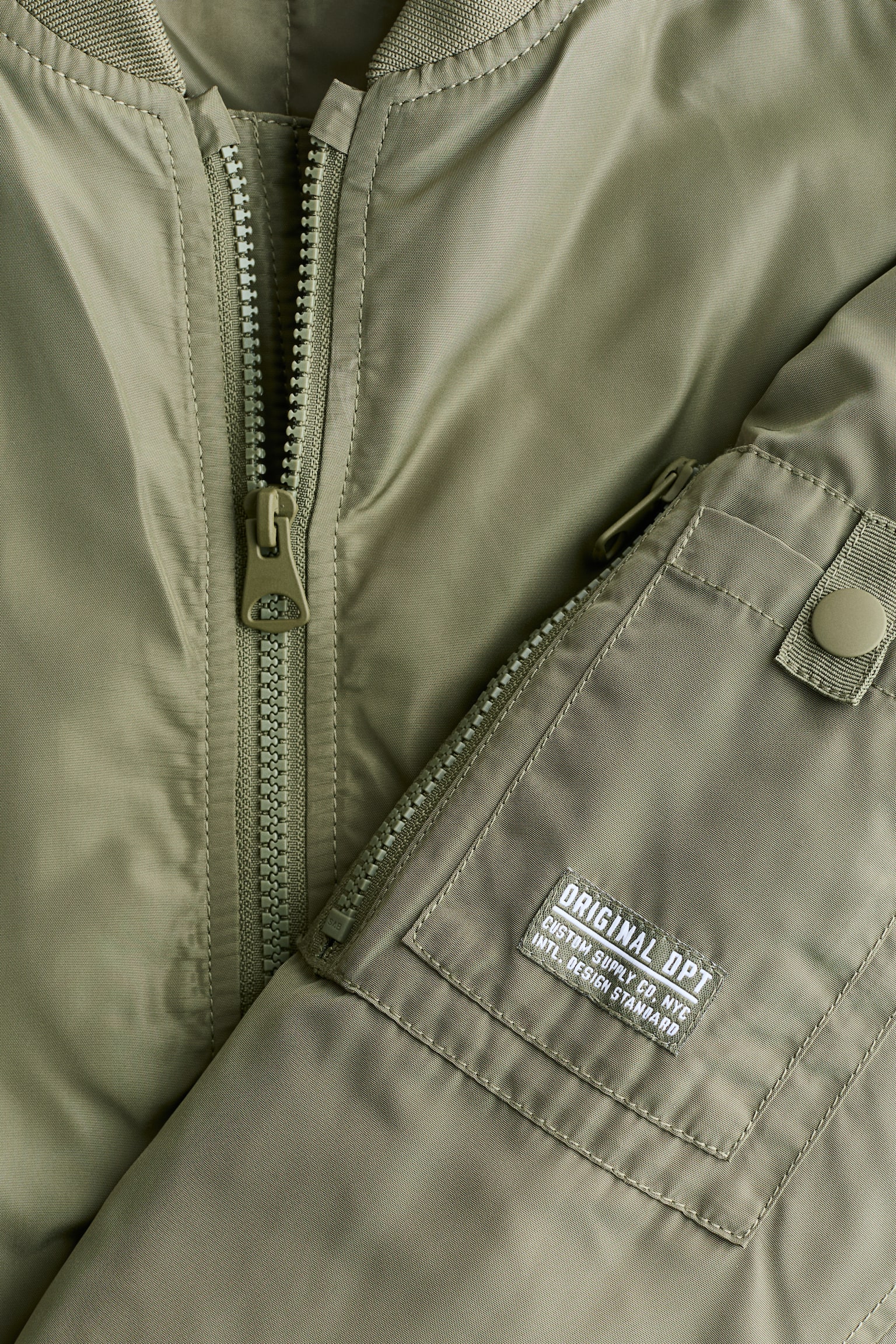 Padded bomber jacket - Khaki green/Black - 2