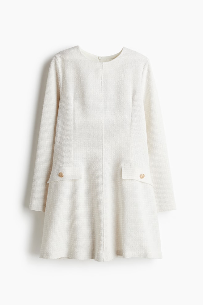 Abito bouclé - Bianco - 1