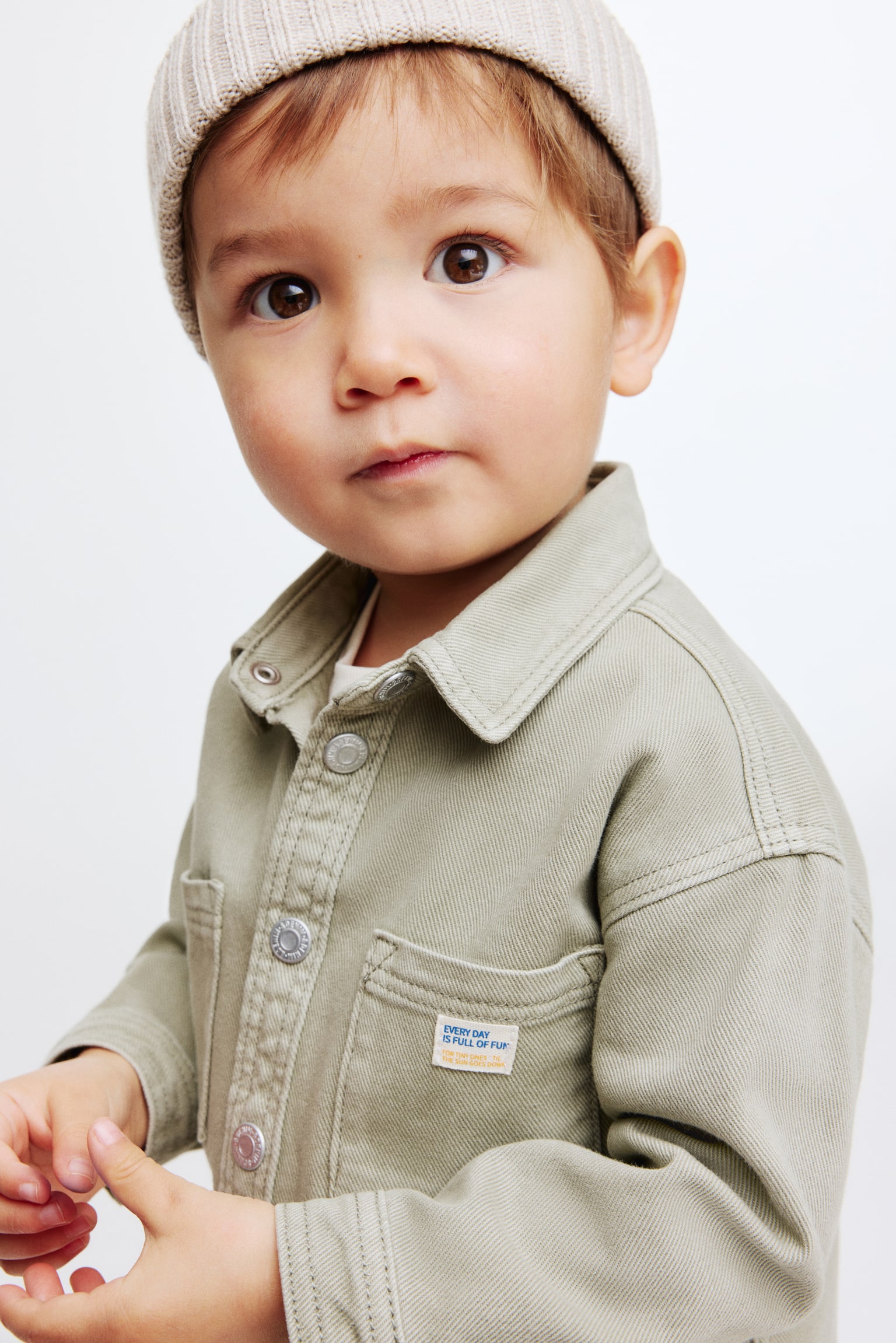 Áo sơ mi khoác nhẹ cotton denim - Màu xanh kaki nhạt/Denim blue - 4