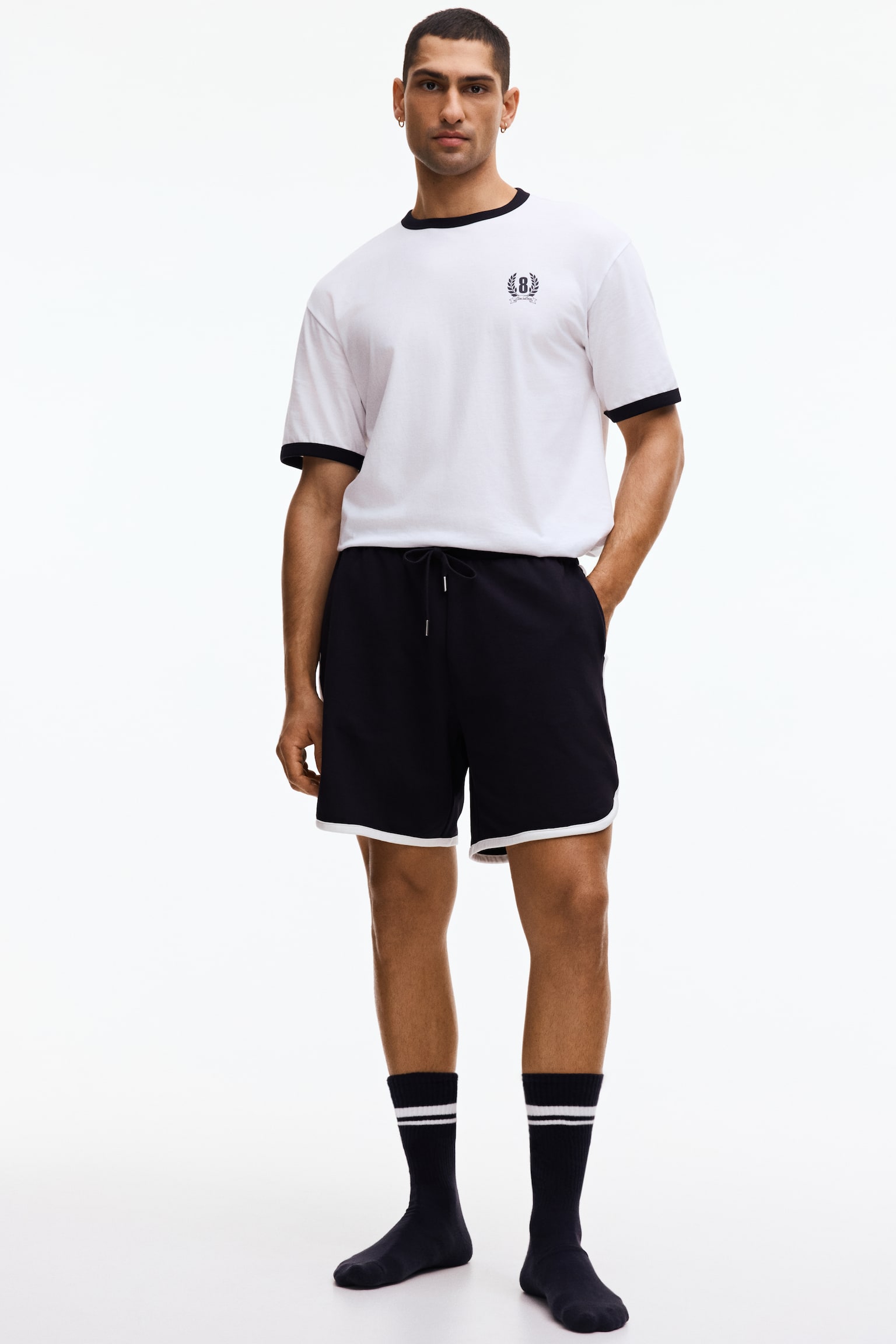 2-pack socks - Navy blue/White - 4