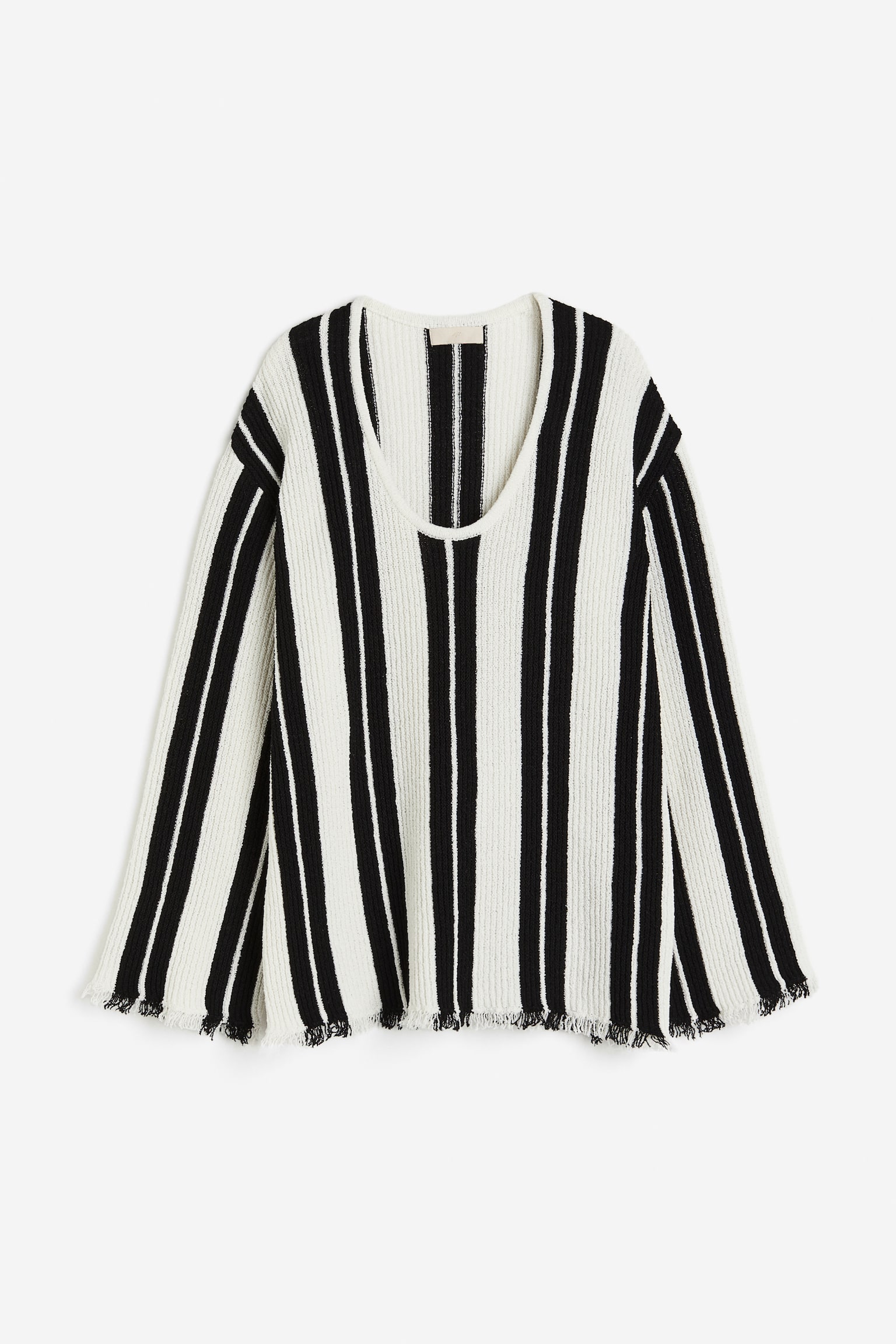 Oversized jumper - White/Black striped - 1