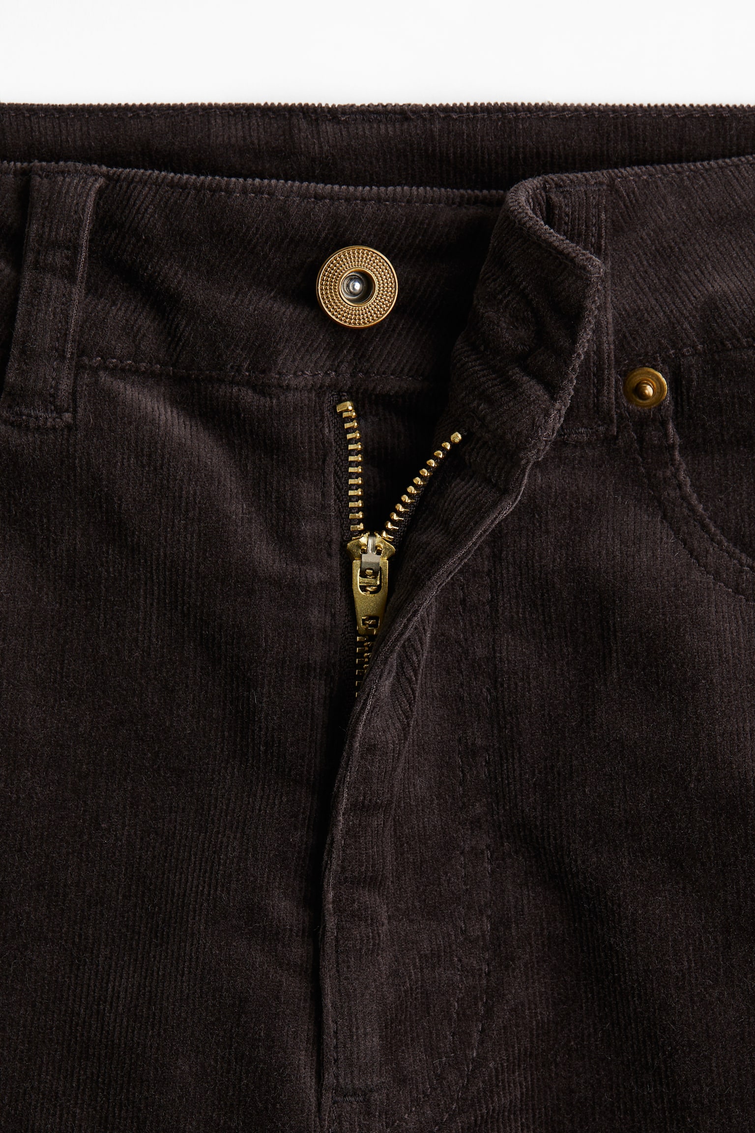 Pantalon évasé en velours côtelé - Marron foncé/Bleu marine/Bordeaux - 3