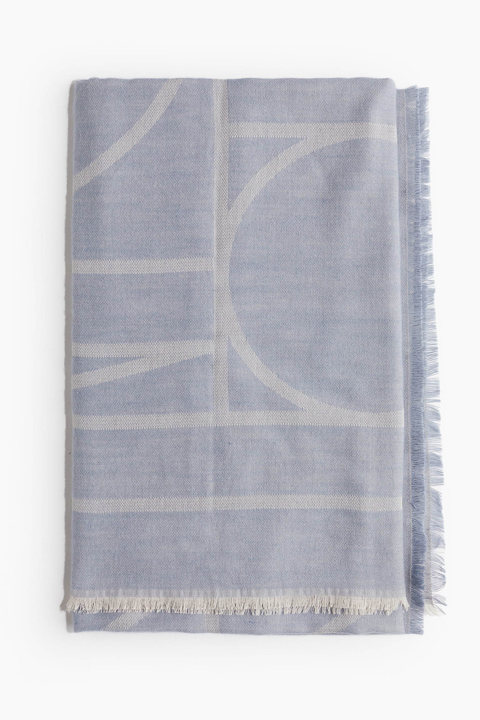 Jacquard-weave scarf - Dusty blue/Patterned/Beige/Patterned/Black/Grey - 1