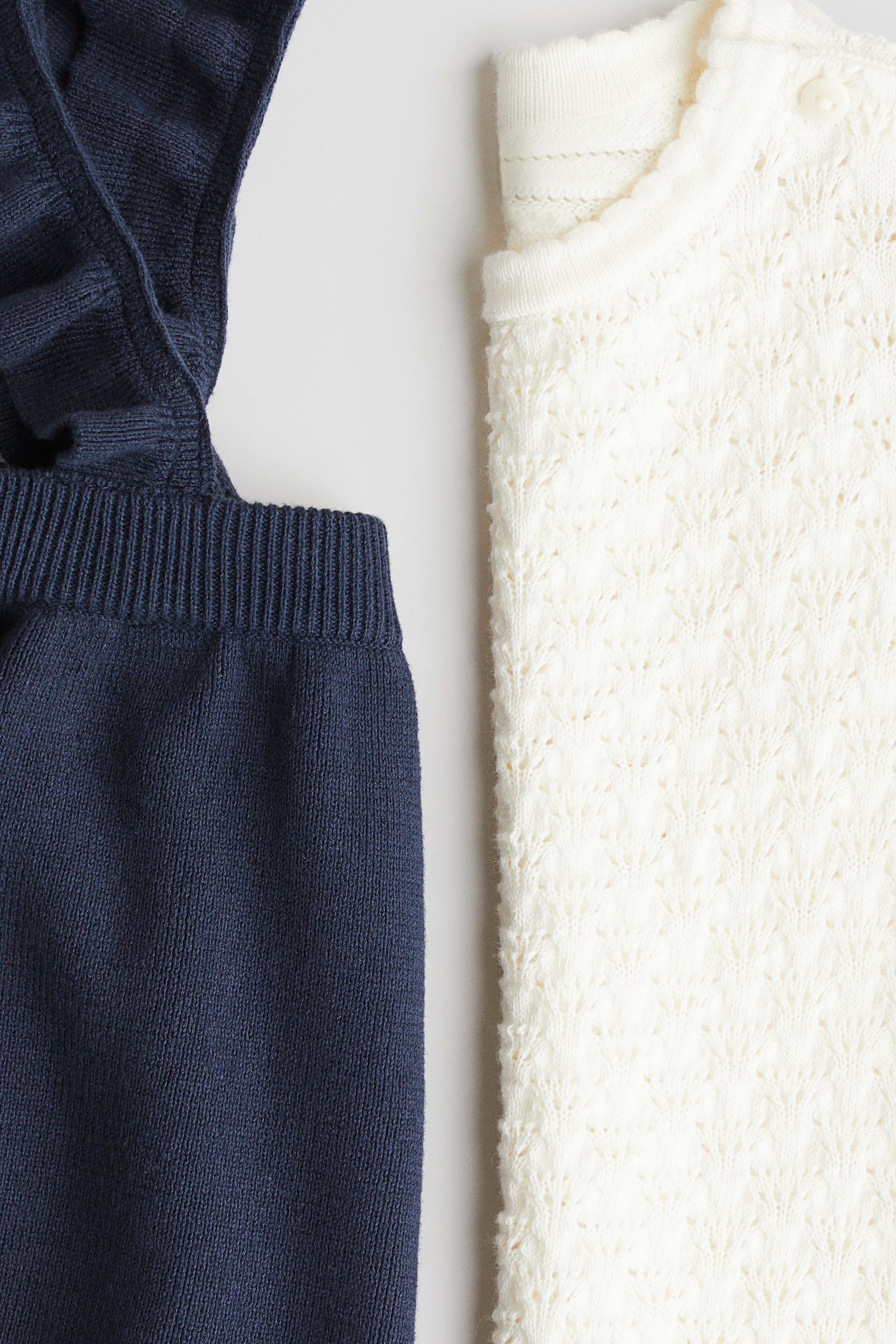 2-Piece Cotton-Knit Top and Skirt Set