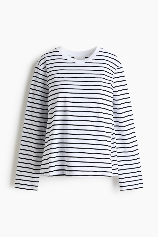 MAMA Cotton Nursing Top - White/striped - 1