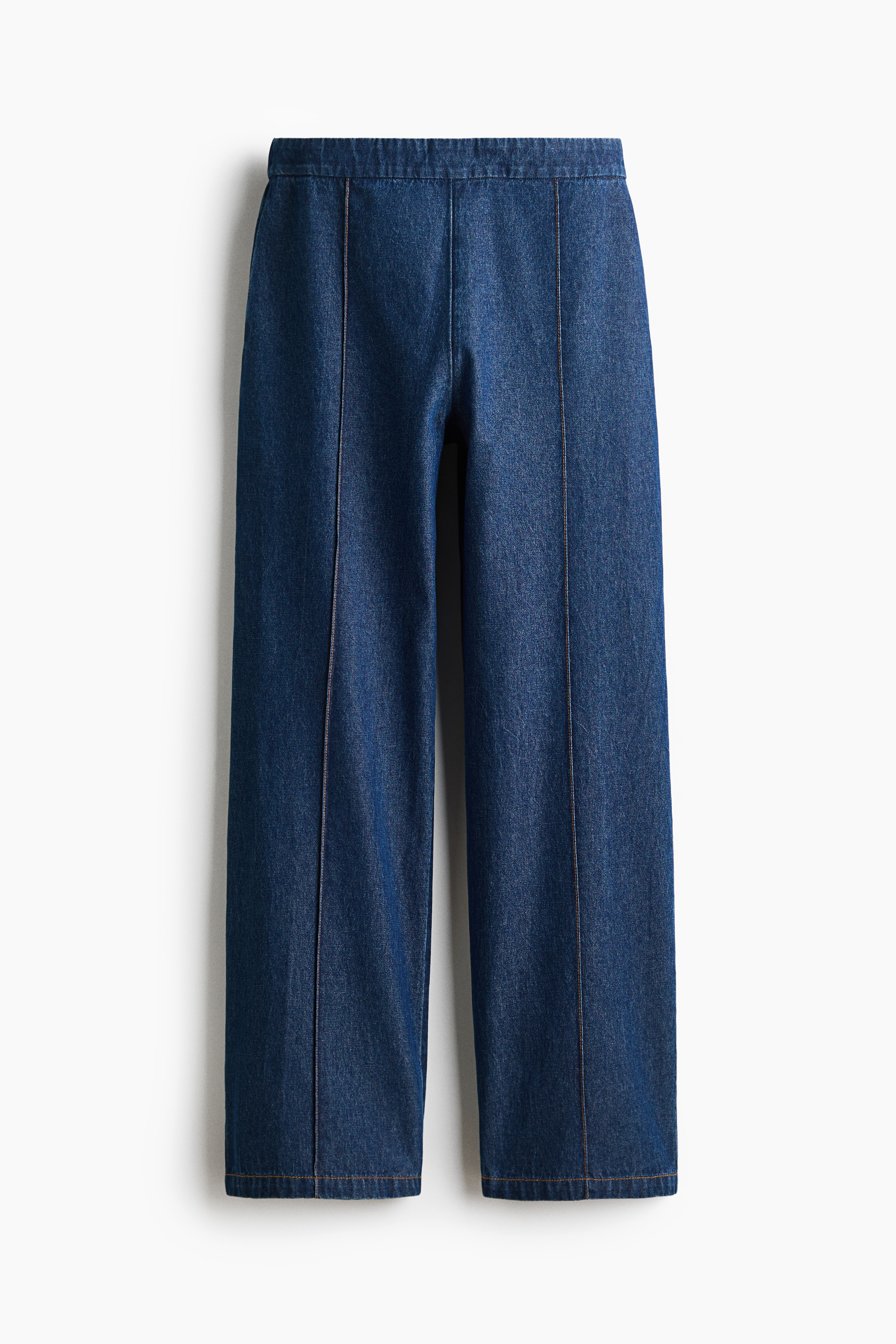 Denim pull-on trousers - Dark denim blue/Dark denim blue