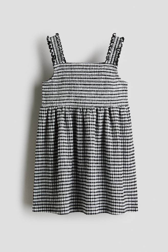 Vestido en punto texturizado - Negro/Cuadros Gingham/Rosa claro/Corazones - 1