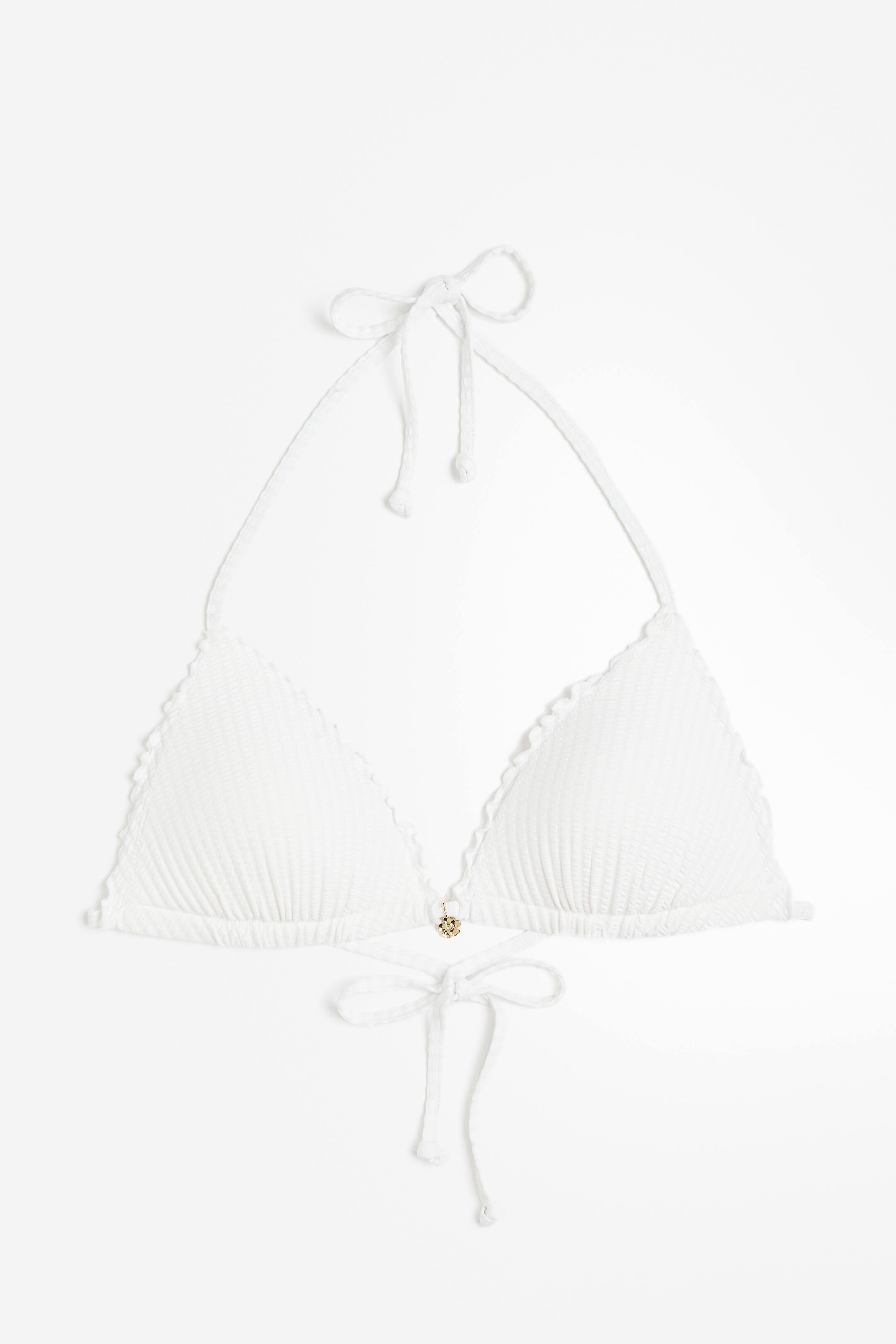 Xem ảnh lớn hơn: Áo bikini tam giác nâng ngực - Màu trắng - Ladies | H&M VN 1