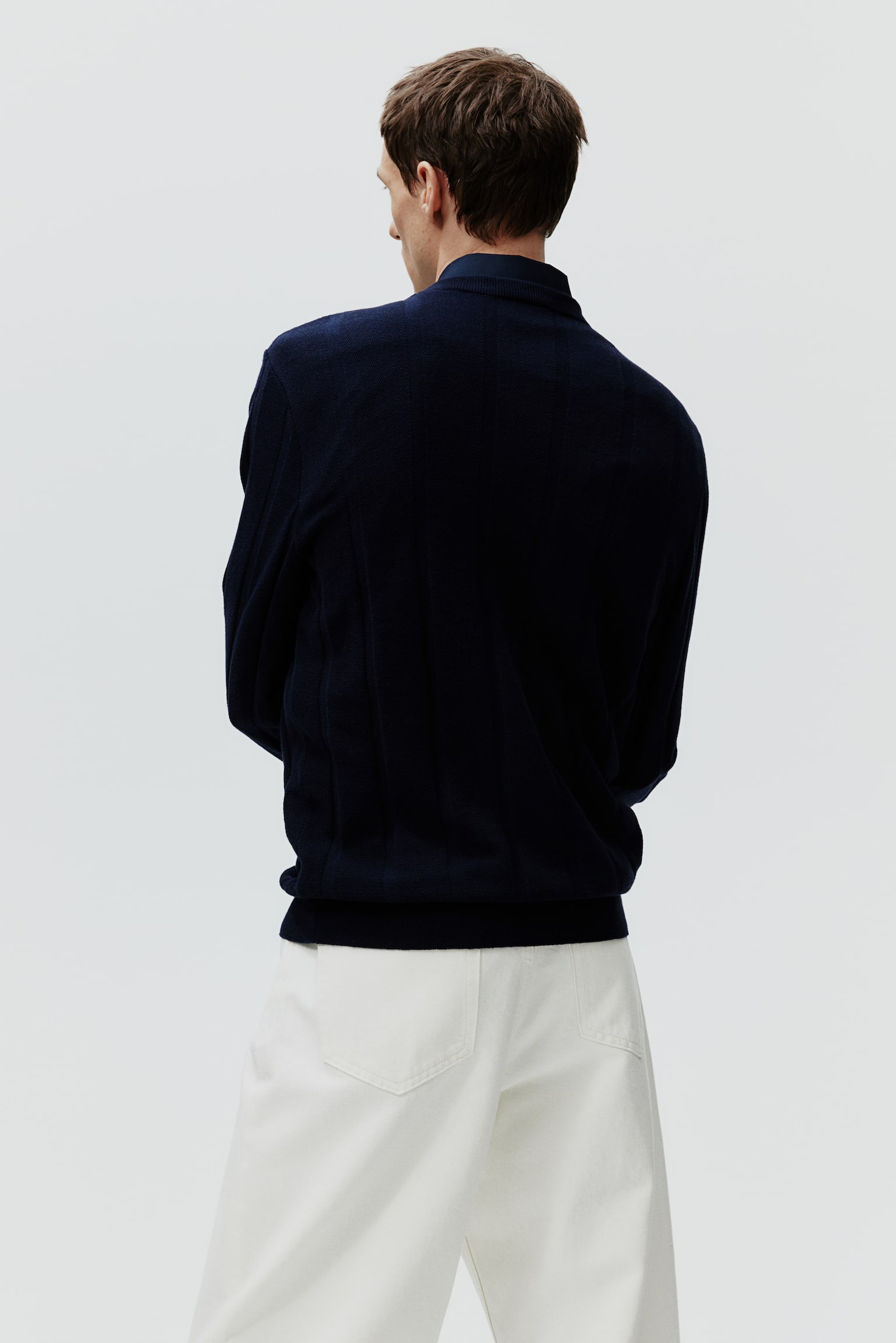 Slim Fit Jumper - Navy blue/Dark beige - 6