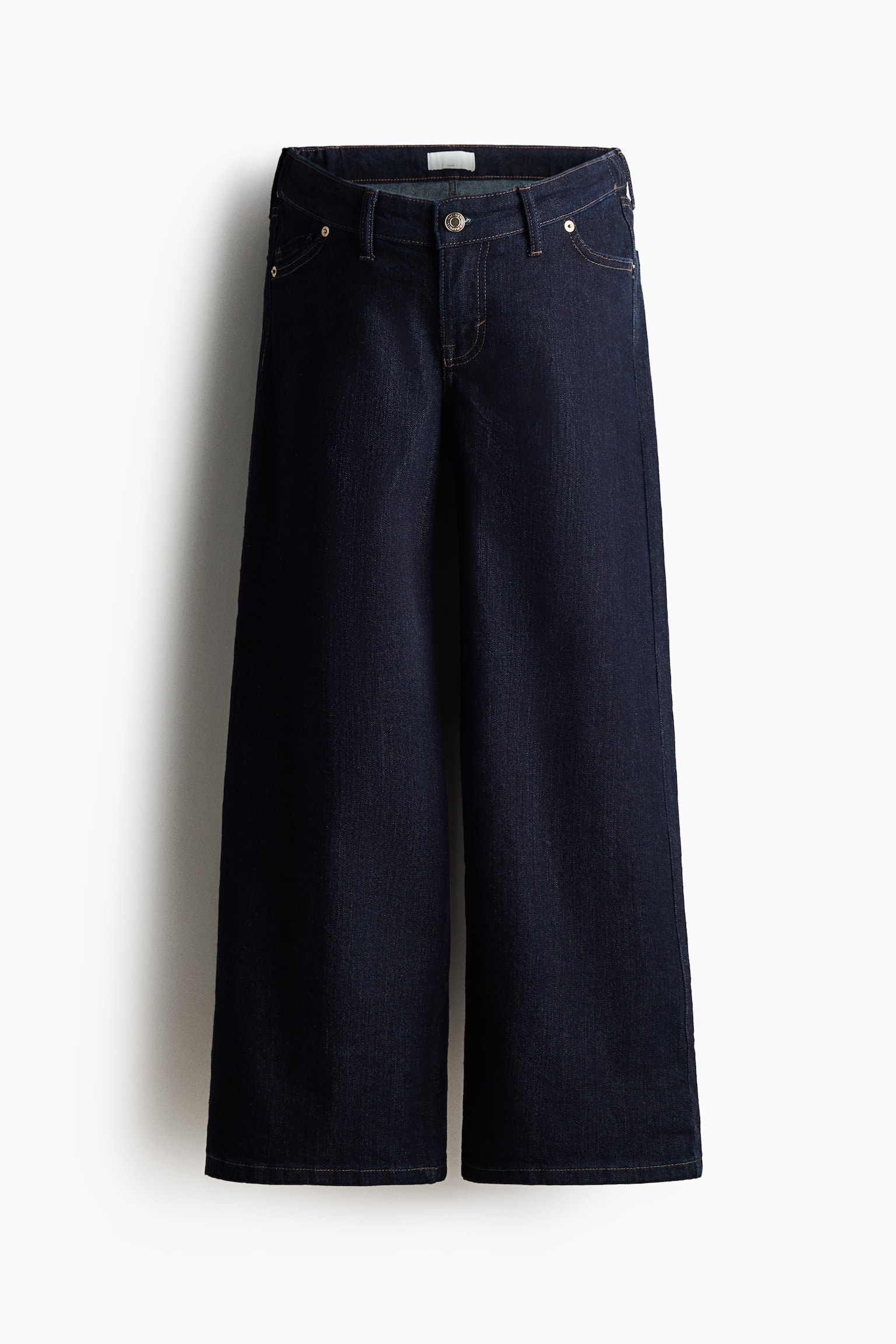 Женские джинсы H&M Mama Wide Low Waist Ankle, цвет: Тёмный джинсовый синий — фото 1