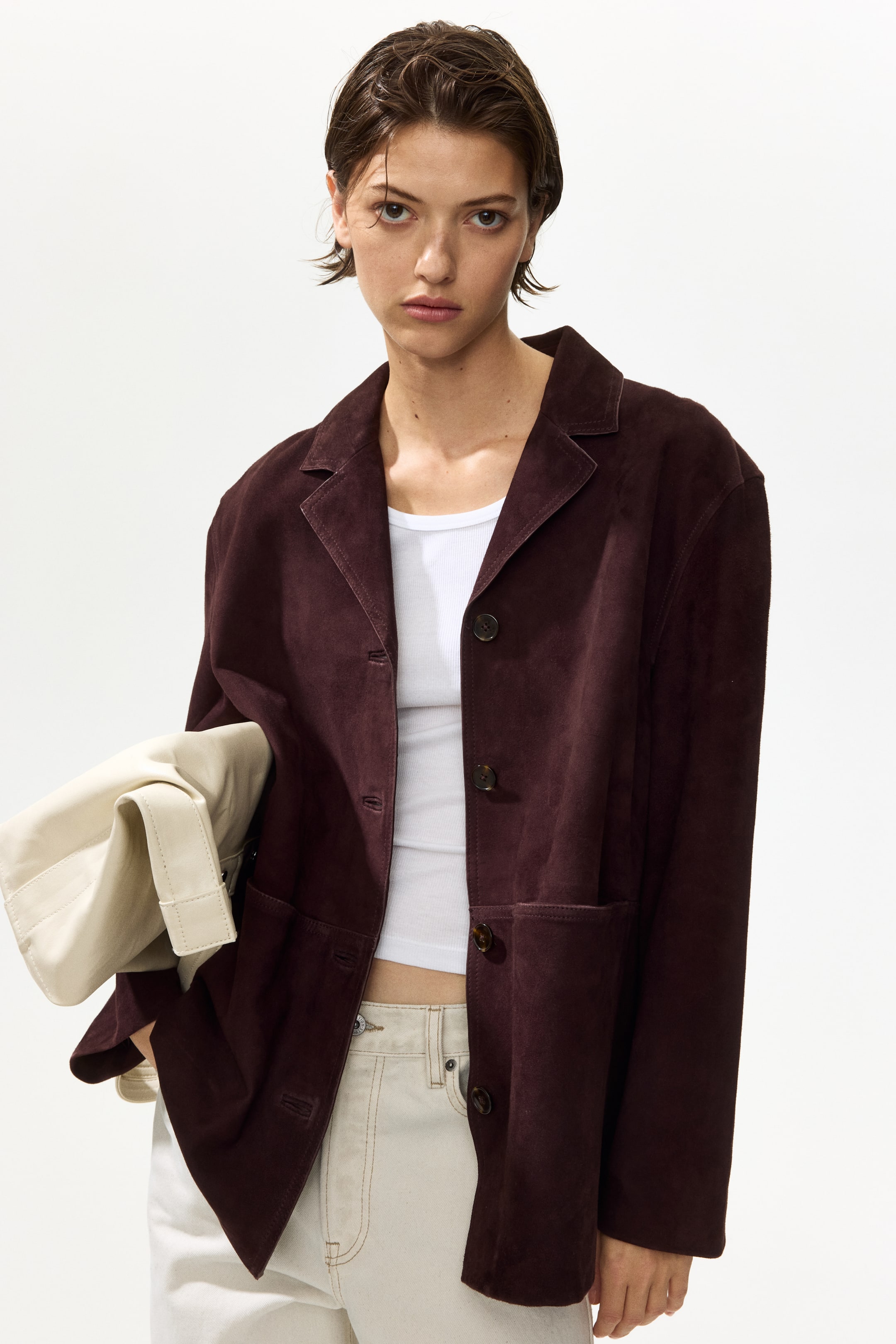 Visualizza immagine più grande: Giacca scamosciata - Bordeaux - DONNA | H&M IT 1