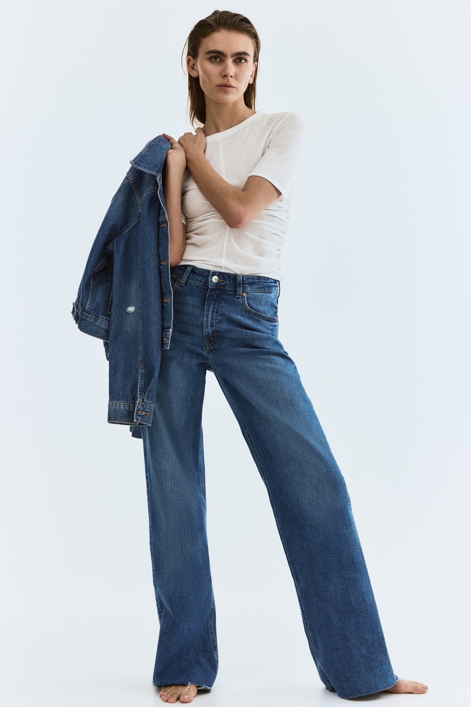 Wide High Jeans - Blu denim lavato/Marrone scuro/Grigio denim scuro/Blu denim navy/Blu denim scuro/Blu denim/Bianco/Blu denim chiaro/Blu denim navy/Blu denim chiaro/Blu denim/Blu denim/Blu denim chiaro/Blu denim scuro/Blu denim - 5