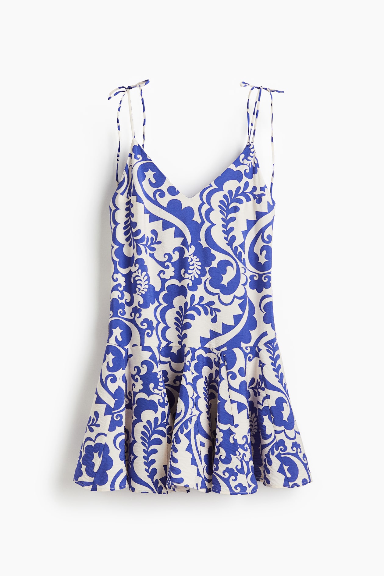 blue and white summer dress Forever Product Features Lace-Up Short White Casual Dress