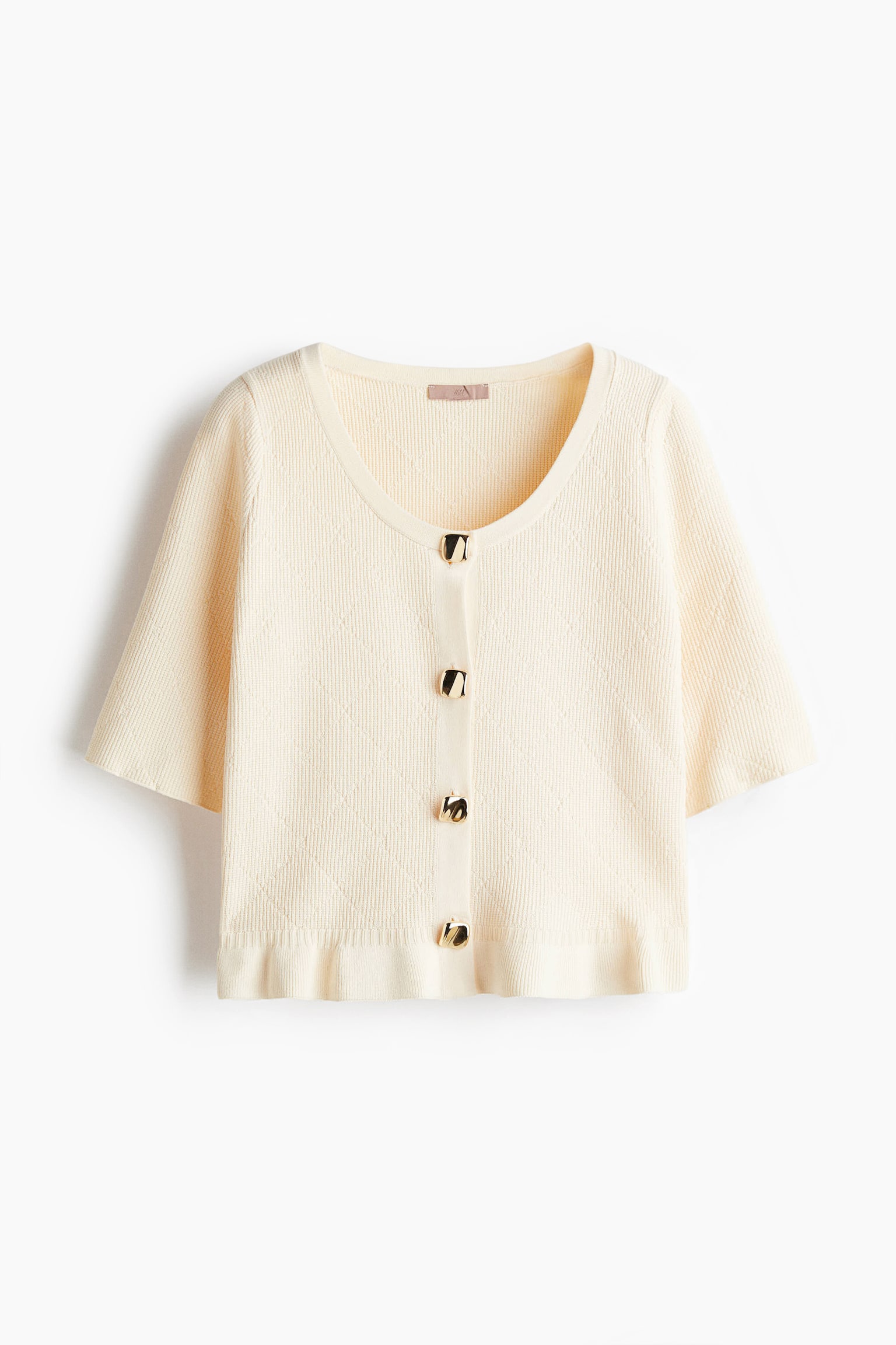 Önü Düğmeli Üst - Krem/Bordo/Lacivert - 1