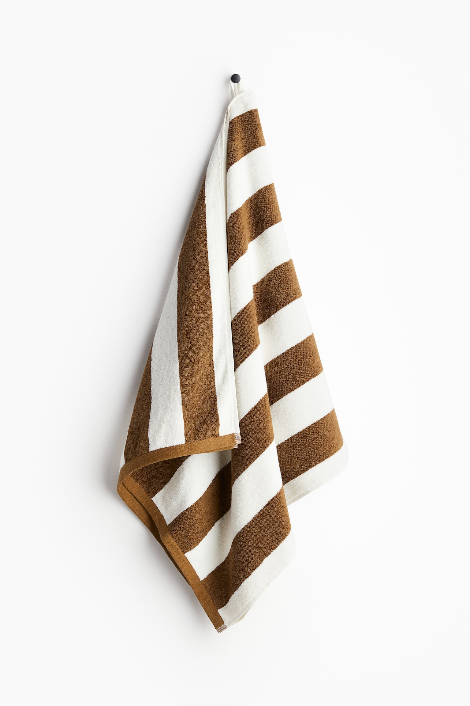 Bath towel - Brown/Striped/Light dusty blue/Striped/Beige/Striped/Yellow/Striped/Brown/Striped - 1