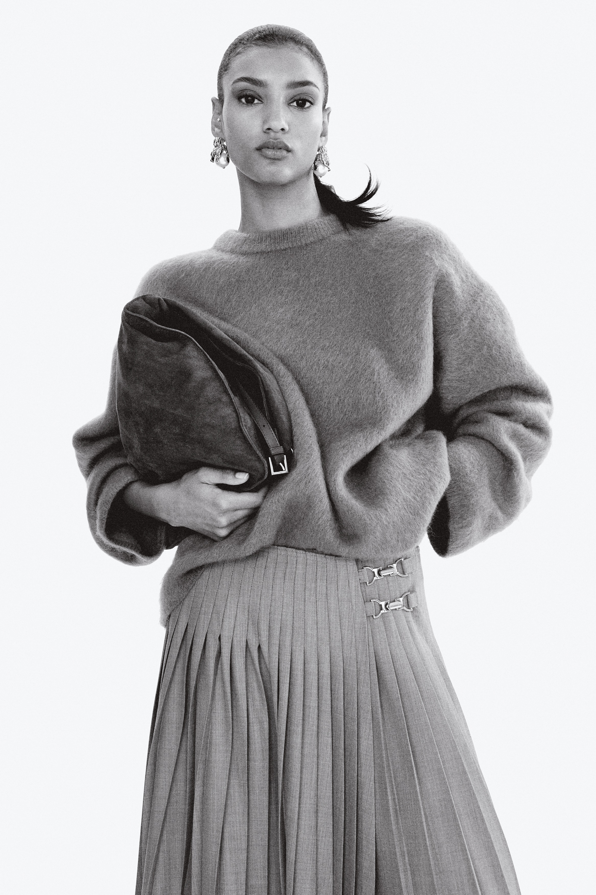 Ladies - Brown Oversized mohair-blend jumper - Size: S  - H&M