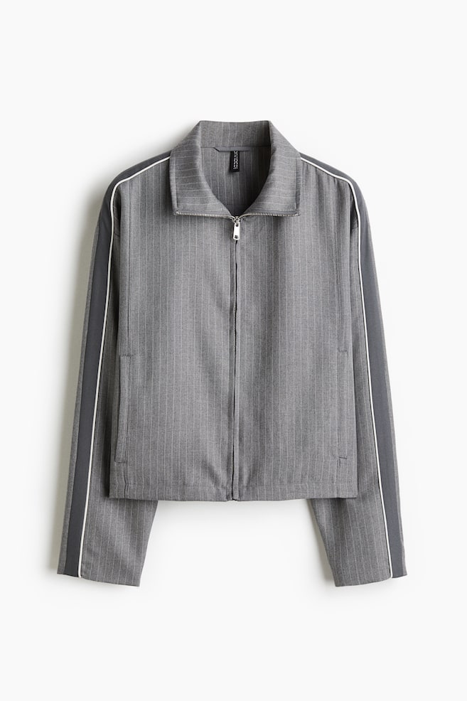 Twill track jacket - Grey/Pinstriped - 1