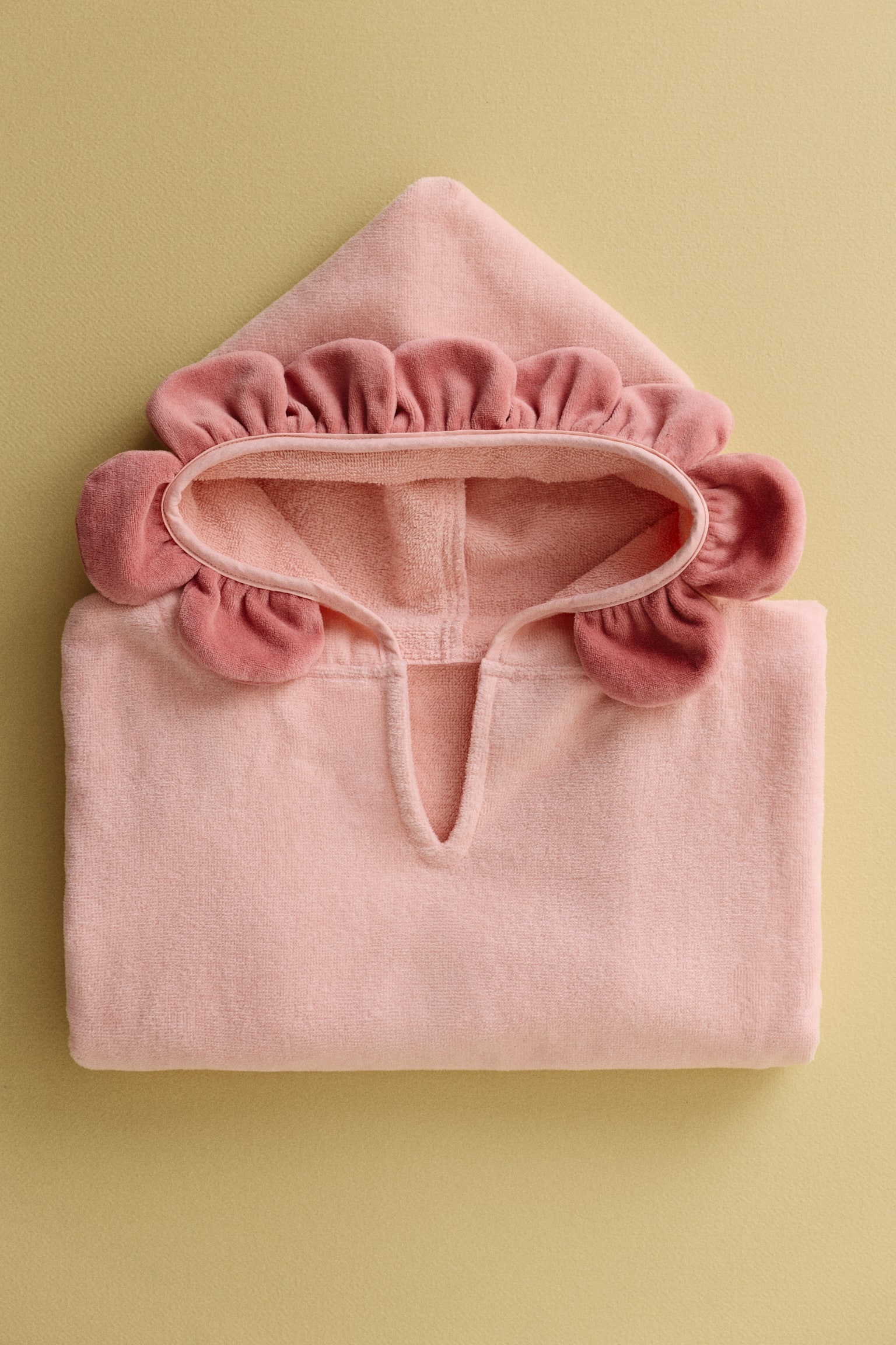 Baby towel cape - Light pink/Flower/Brown/Bear/Light green/Crocodile - 2