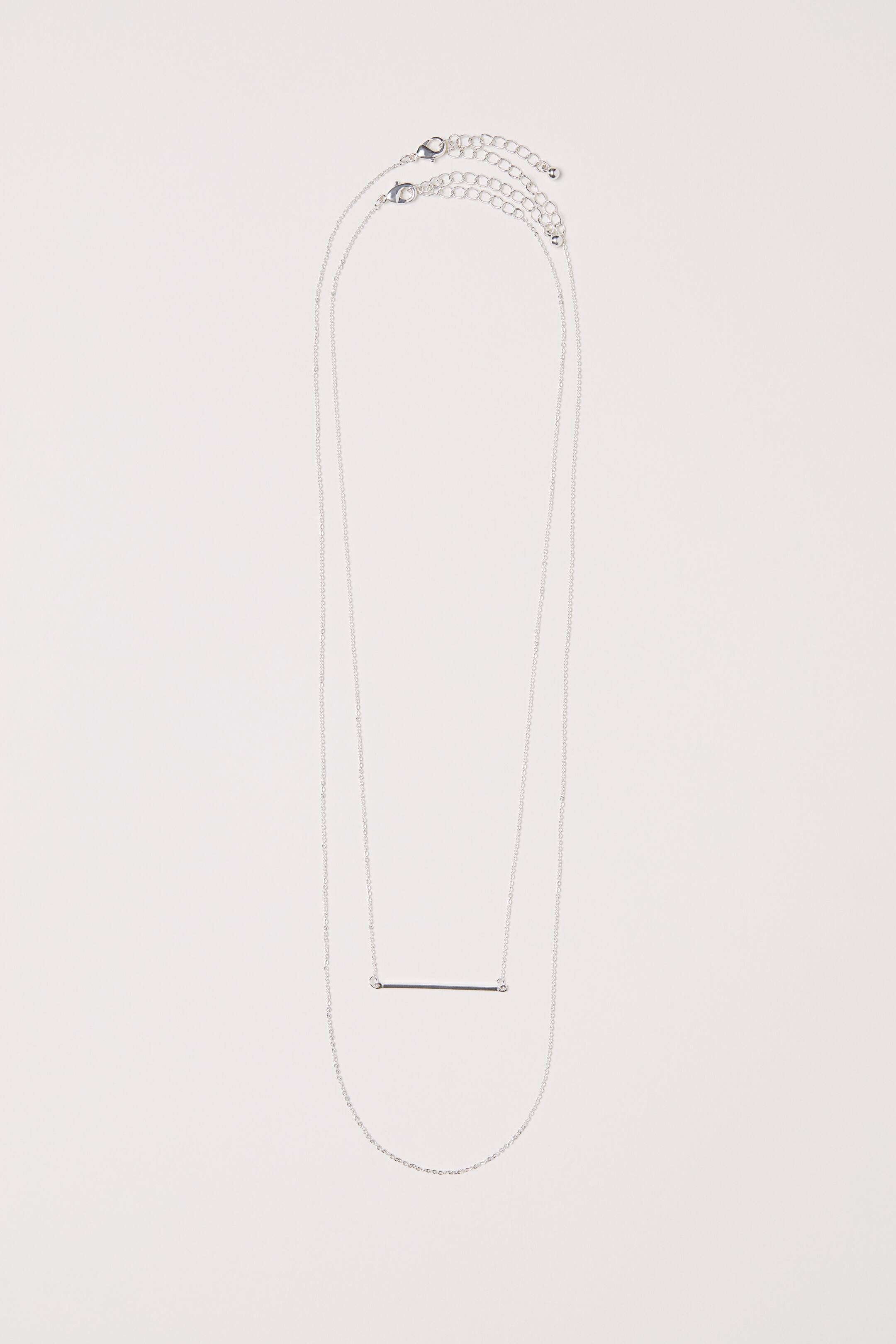 Ver imagem maior: Colares, pack de 2 - Prateado - SENHORA | H&M PT 1