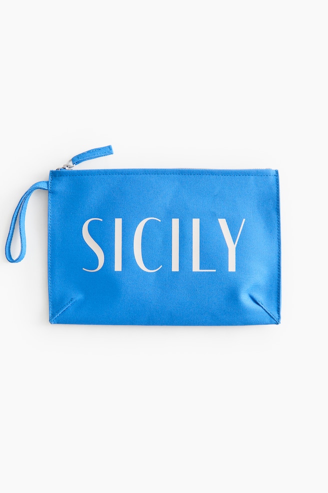 Pochette da mare in tela - Blu/Sicily - 1