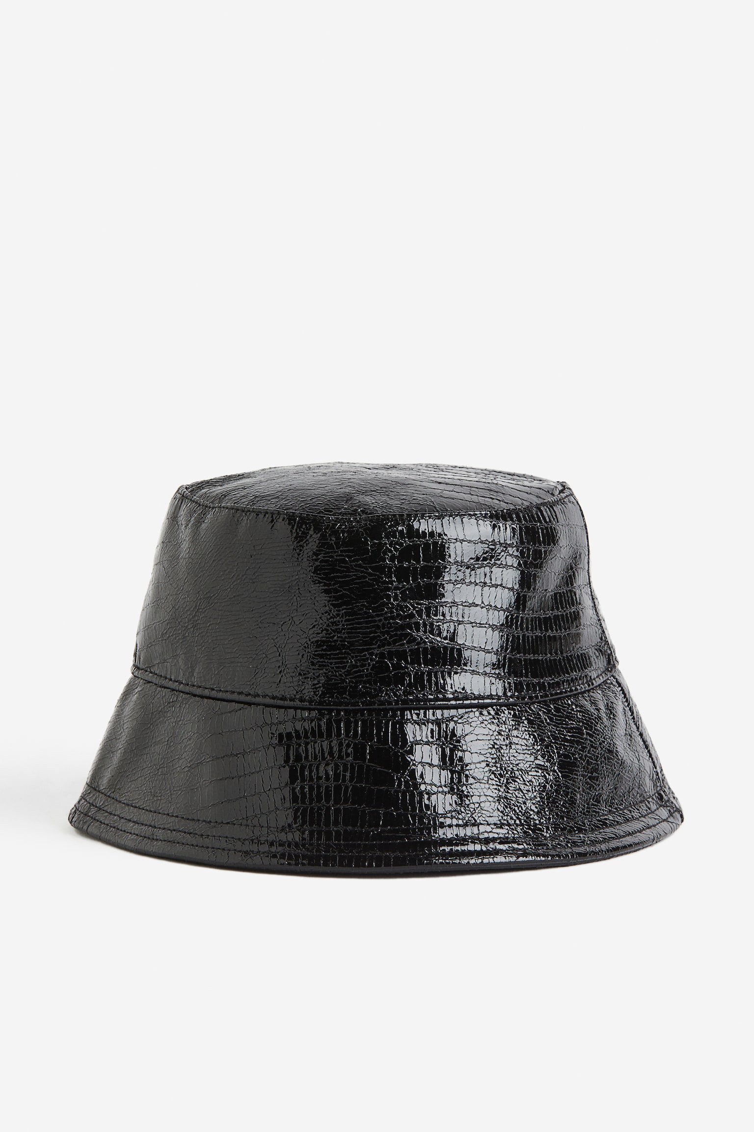 Bucket Hat - Black/Beige/Snakeskin pattern - 1