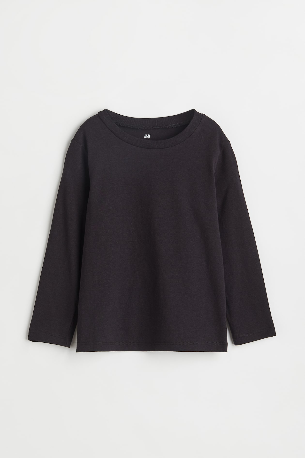 Long-sleeved T-shirt - Round Neck - Long sleeve - Black - Kids | H&M US