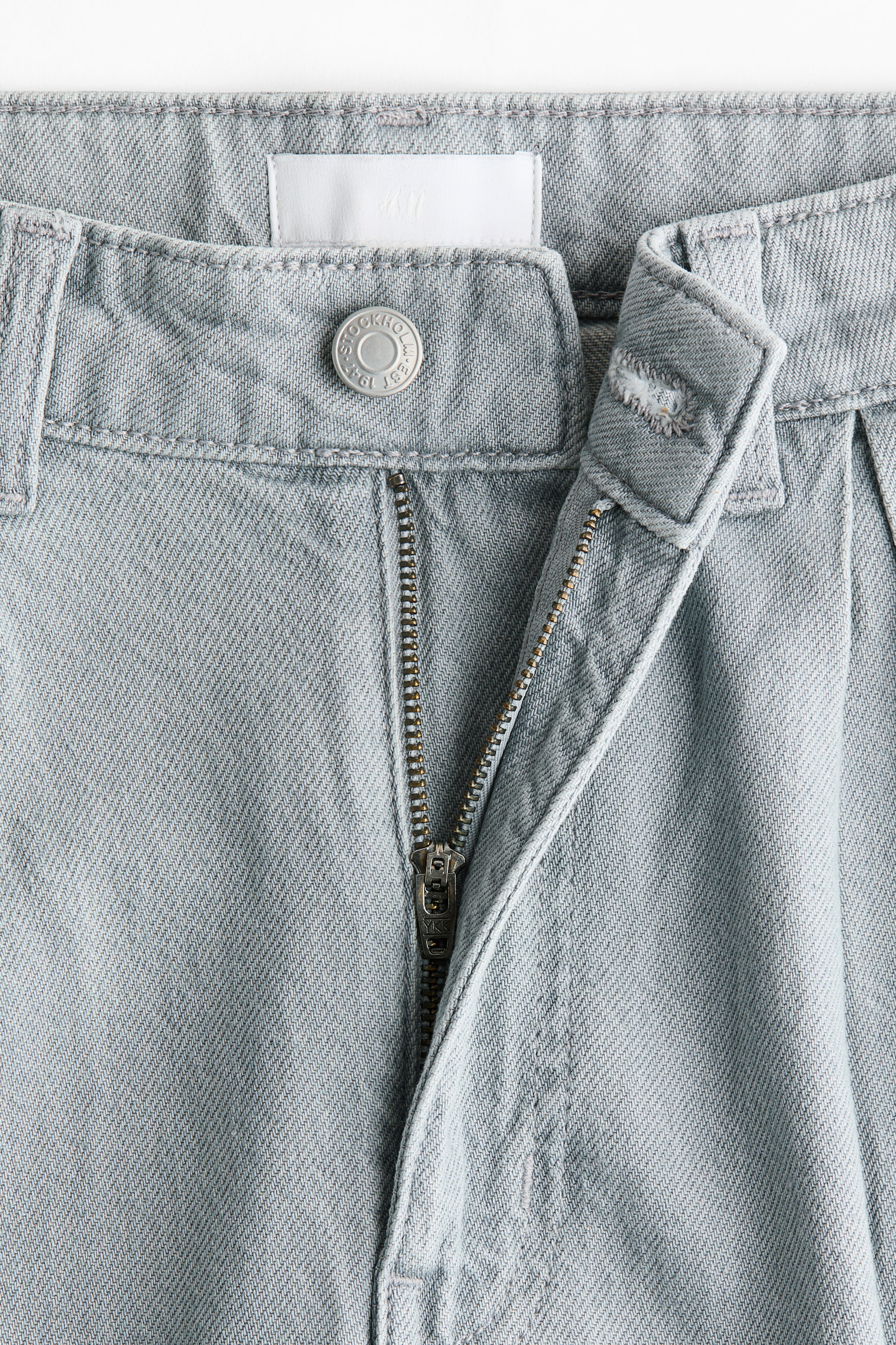 High-Waist Barrel-Leg Ankle Jeans