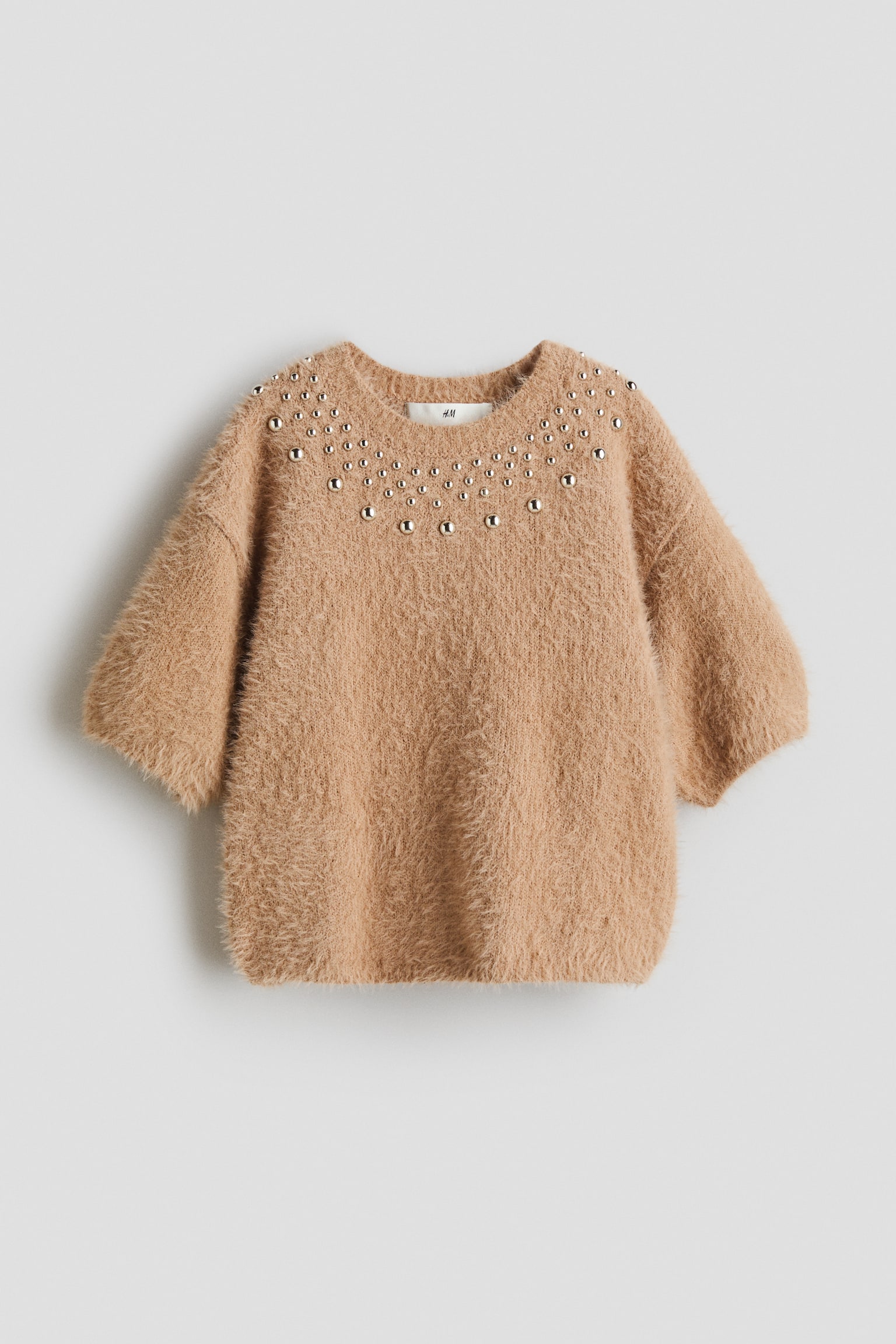 Детский свитер H&M Short-Sleeved, цвет: Тёмный бежевый — фото 1